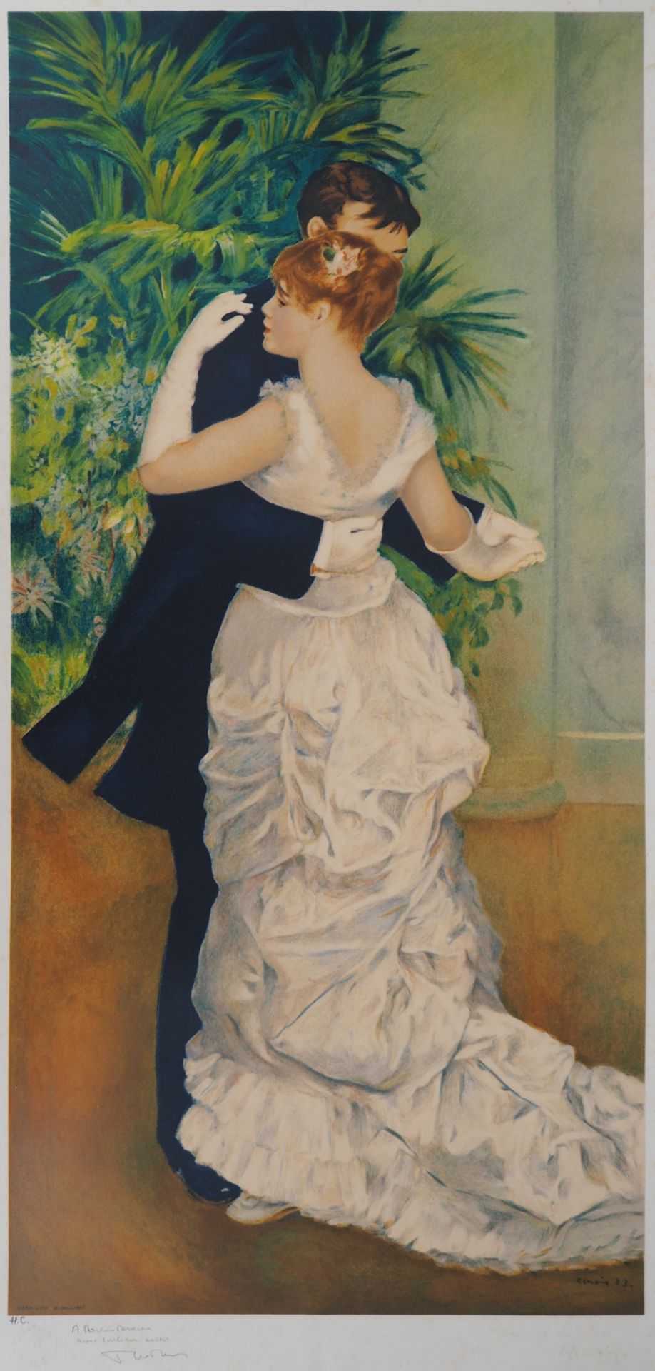 Pierre-Auguste RENOIR (after) Dance in the city Colour lithograph Signed in the plate [...]