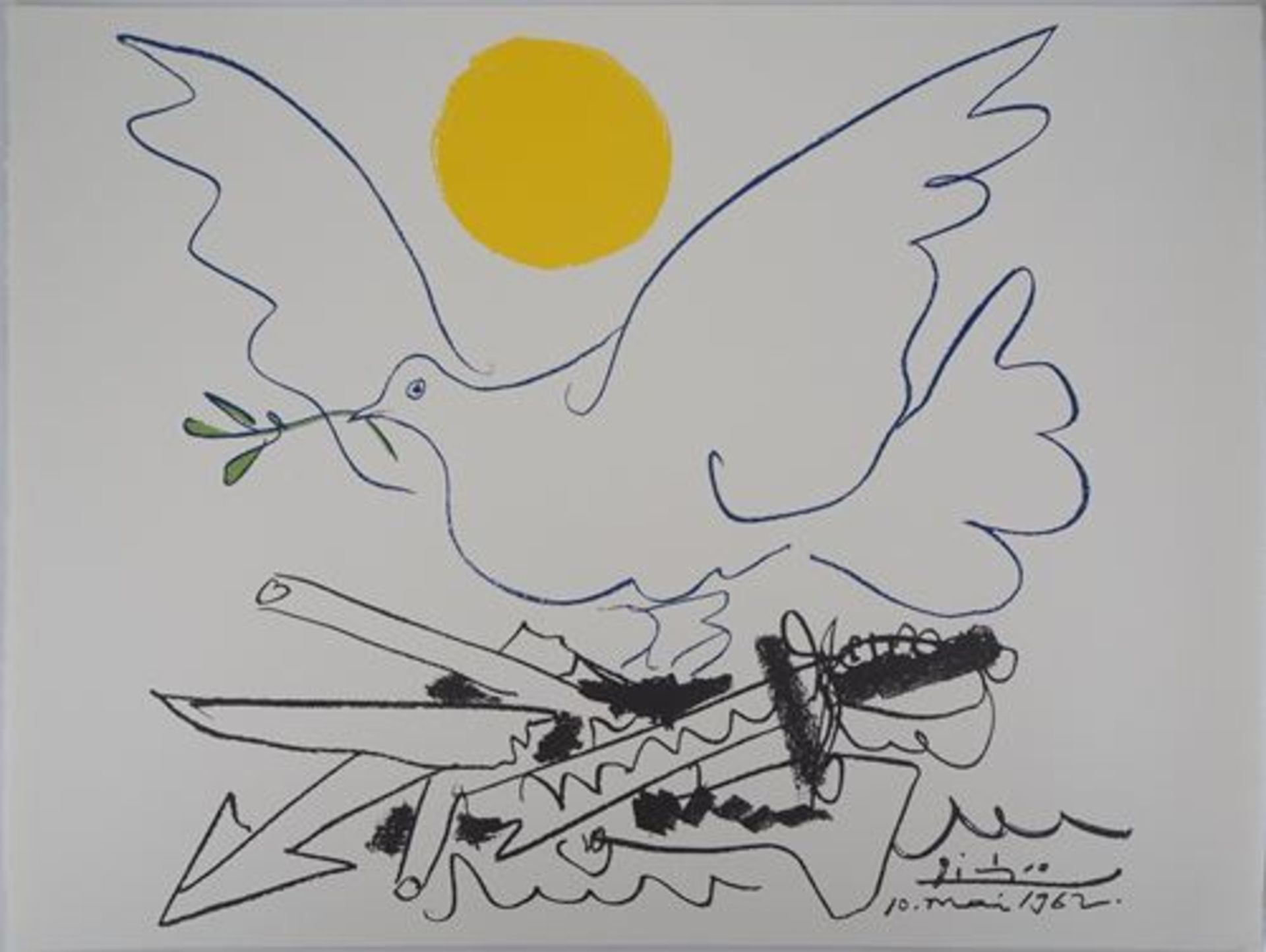 Pablo PICASSO (after) Dove of the future Colour lithograph Signed in the plate On [...] - Bild 2 aus 6