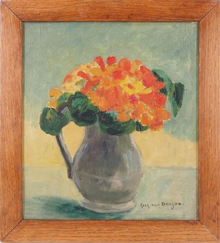 Guus Van Dongen Bouquet of gerberas Oil on isorel panel Signed bottom right Size at [...]