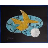 Georges Braque "Oiseau céleste" Lithograph on Arches Vellum signed in the [...]