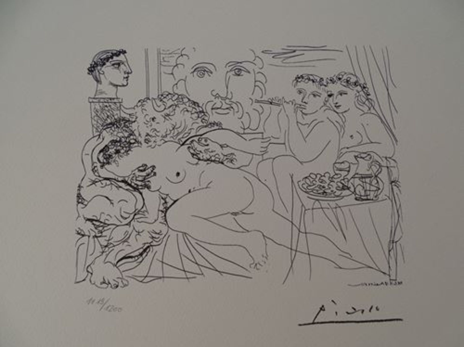 Pablo Picasso (d'après) Lithography in black, dated from 1973, numbered /1200 [...] - Bild 4 aus 4