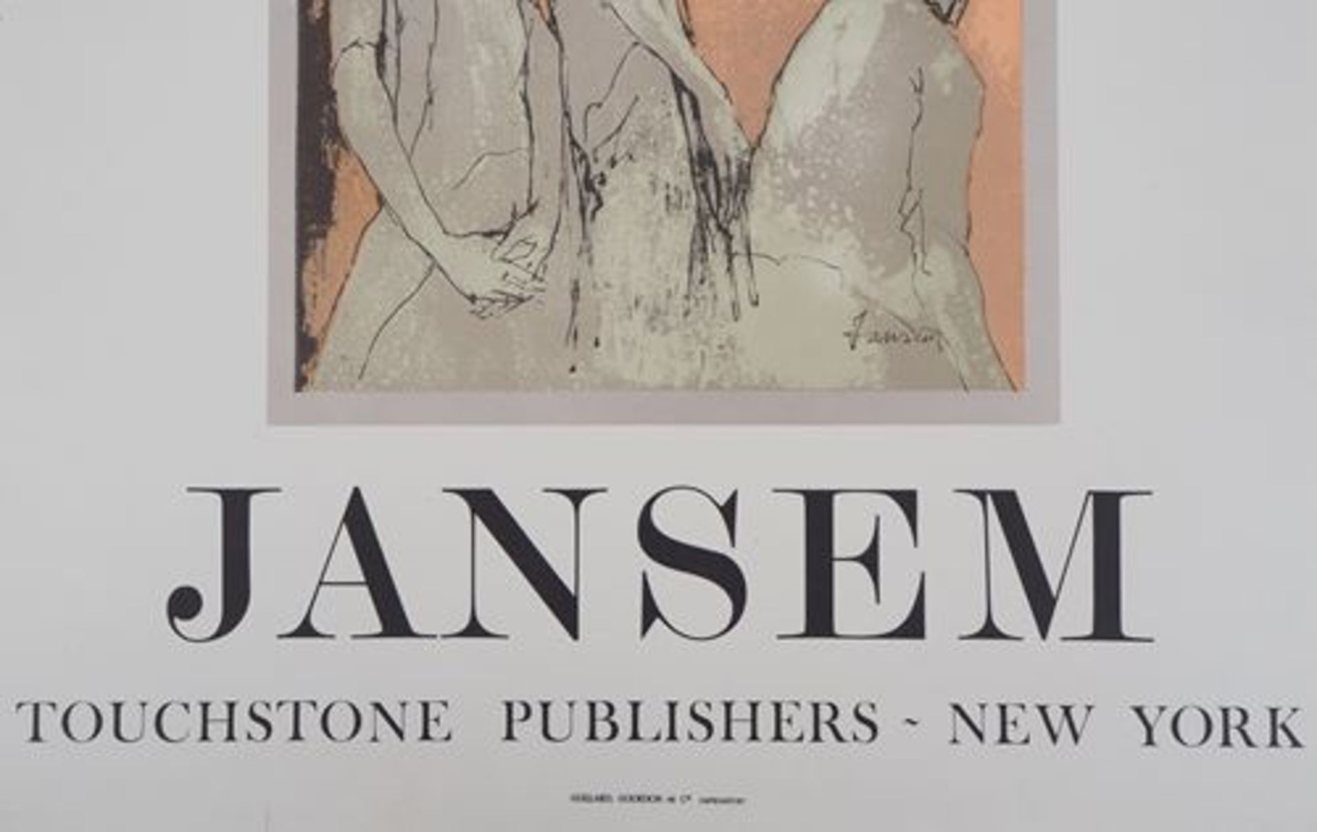 Jean JANSEM Silhouettes grises Lithographie originale en couleur Signée dans la [...] - Bild 6 aus 7