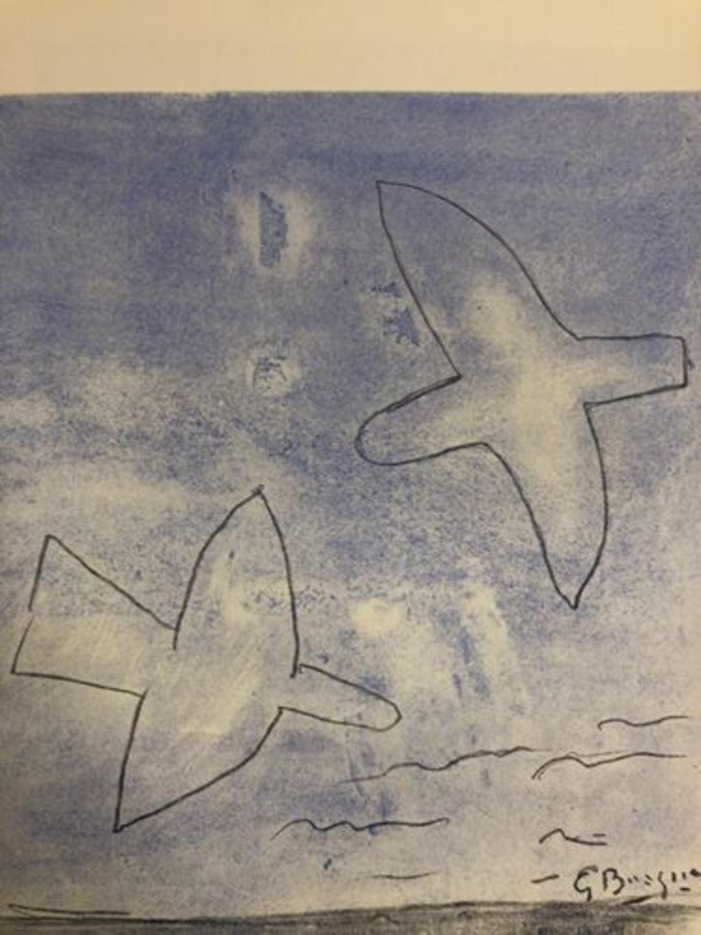 Georges Braque - Deux oiseaux Stencil created for the art review "XXe siècle" [...]