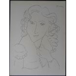 Henri MATISSE (1869-1954) (d'après) Portrait de femme Lithographie d'après un [...]