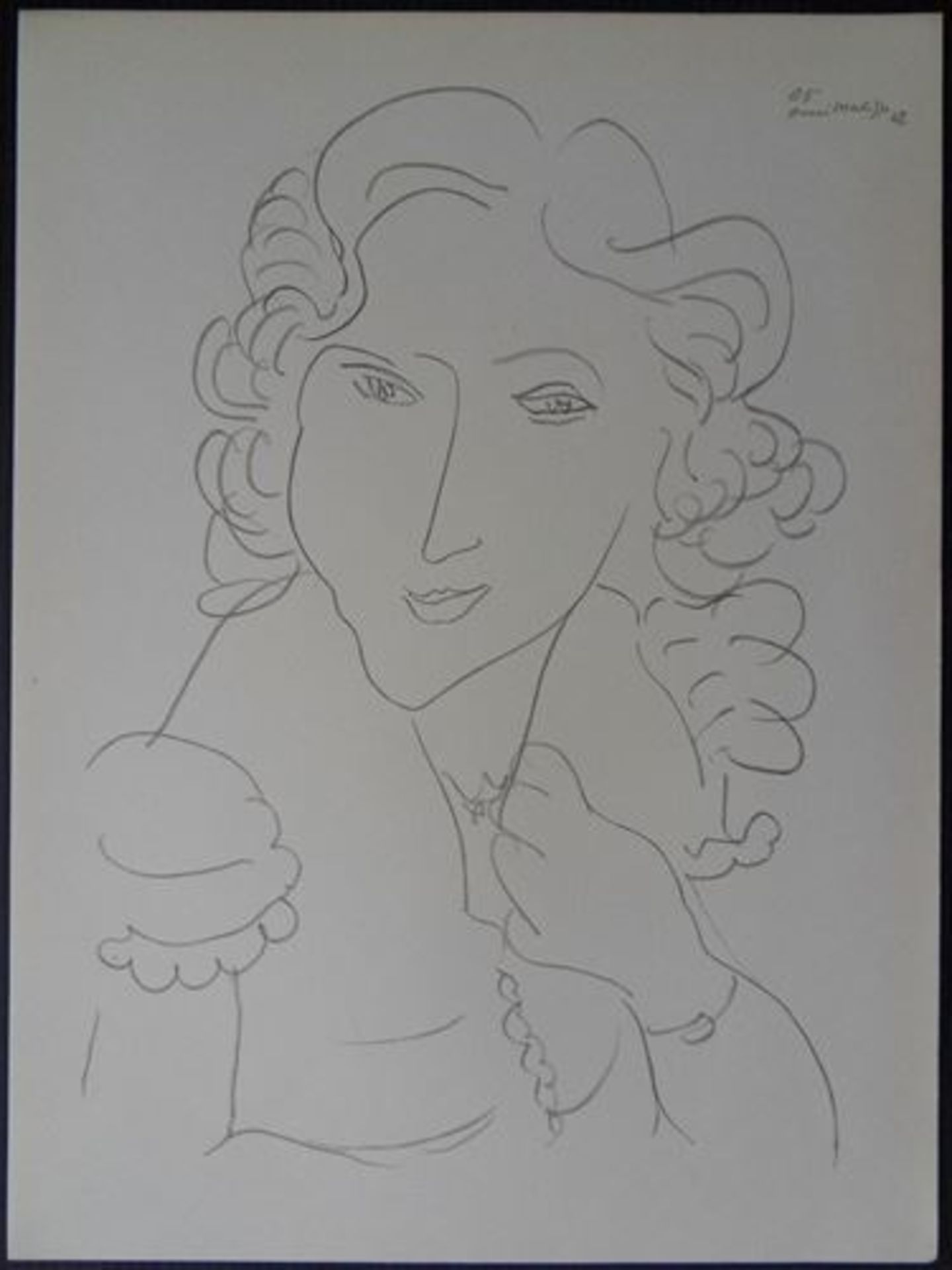 Henri MATISSE (1869-1954) (d'après) Portrait de femme Lithographie d'après un [...]