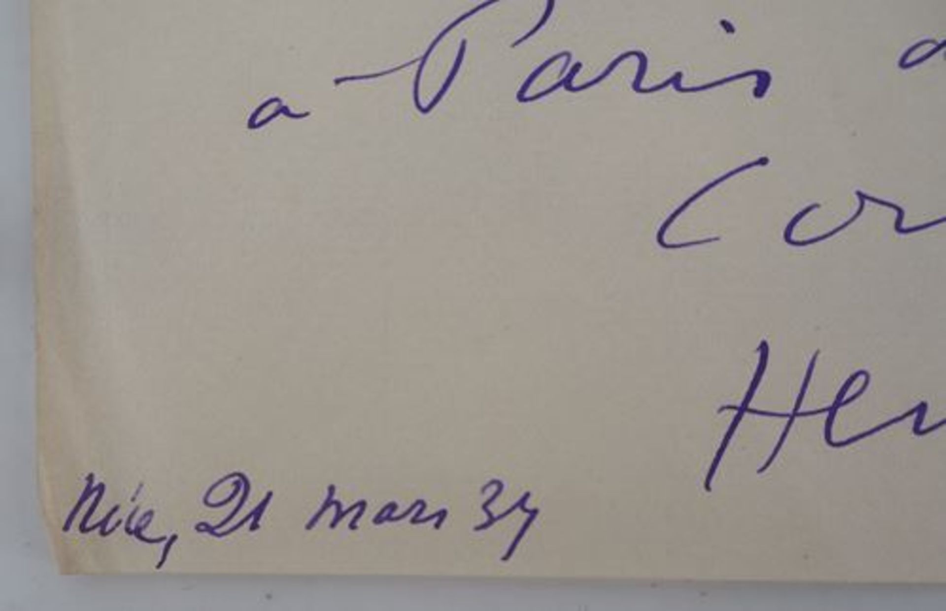 Henri MATISSE Lettre autographe Belle lettre entièrement autographe Portant une [...] - Bild 3 aus 5