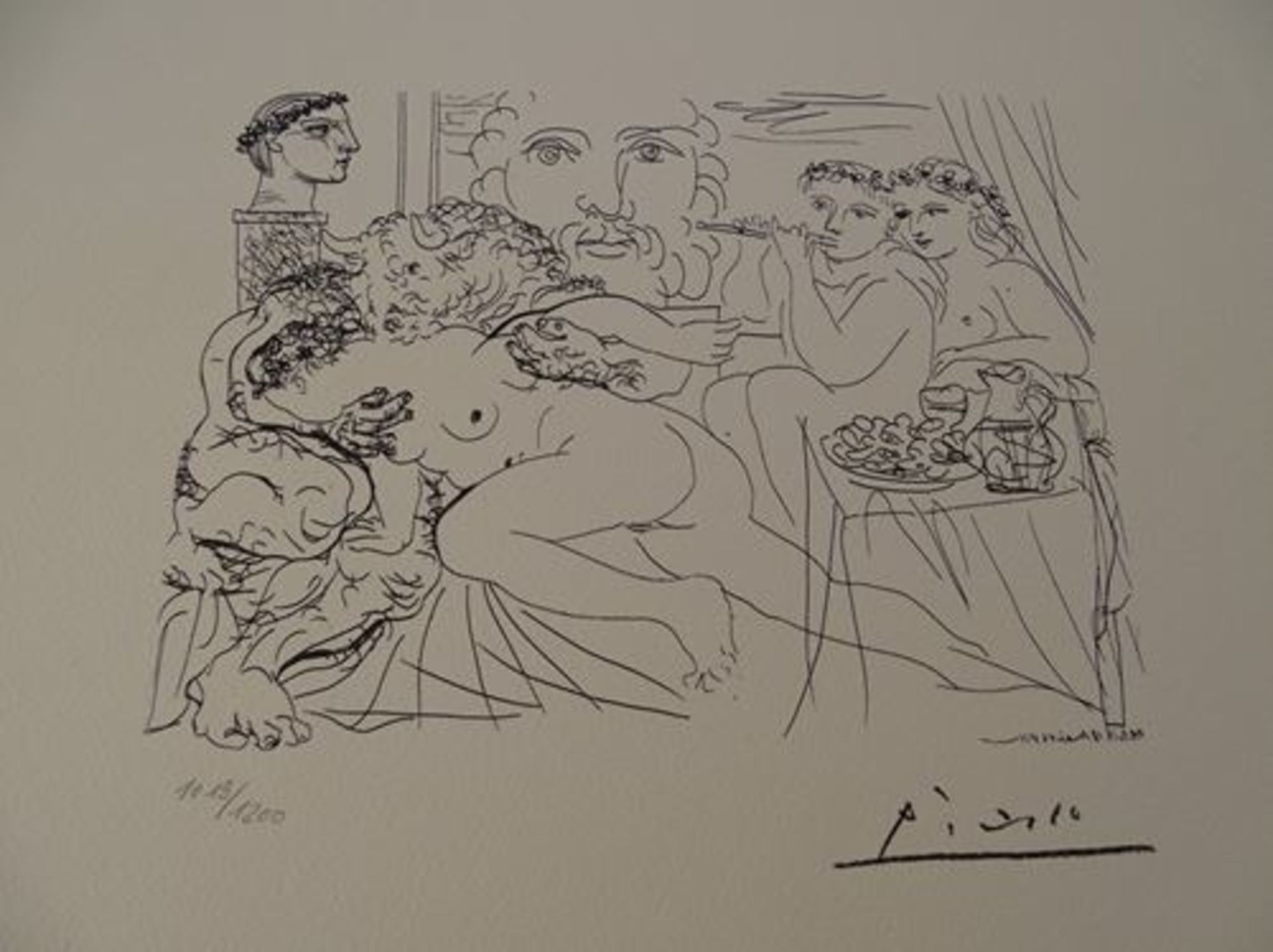 Pablo Picasso (d'après) Lithography in black, dated from 1973, numbered /1200 [...] - Bild 2 aus 4