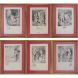 Adolphe Léon WILLETTE The Cardinal Sins Set of seven original engravings Signed in [...]