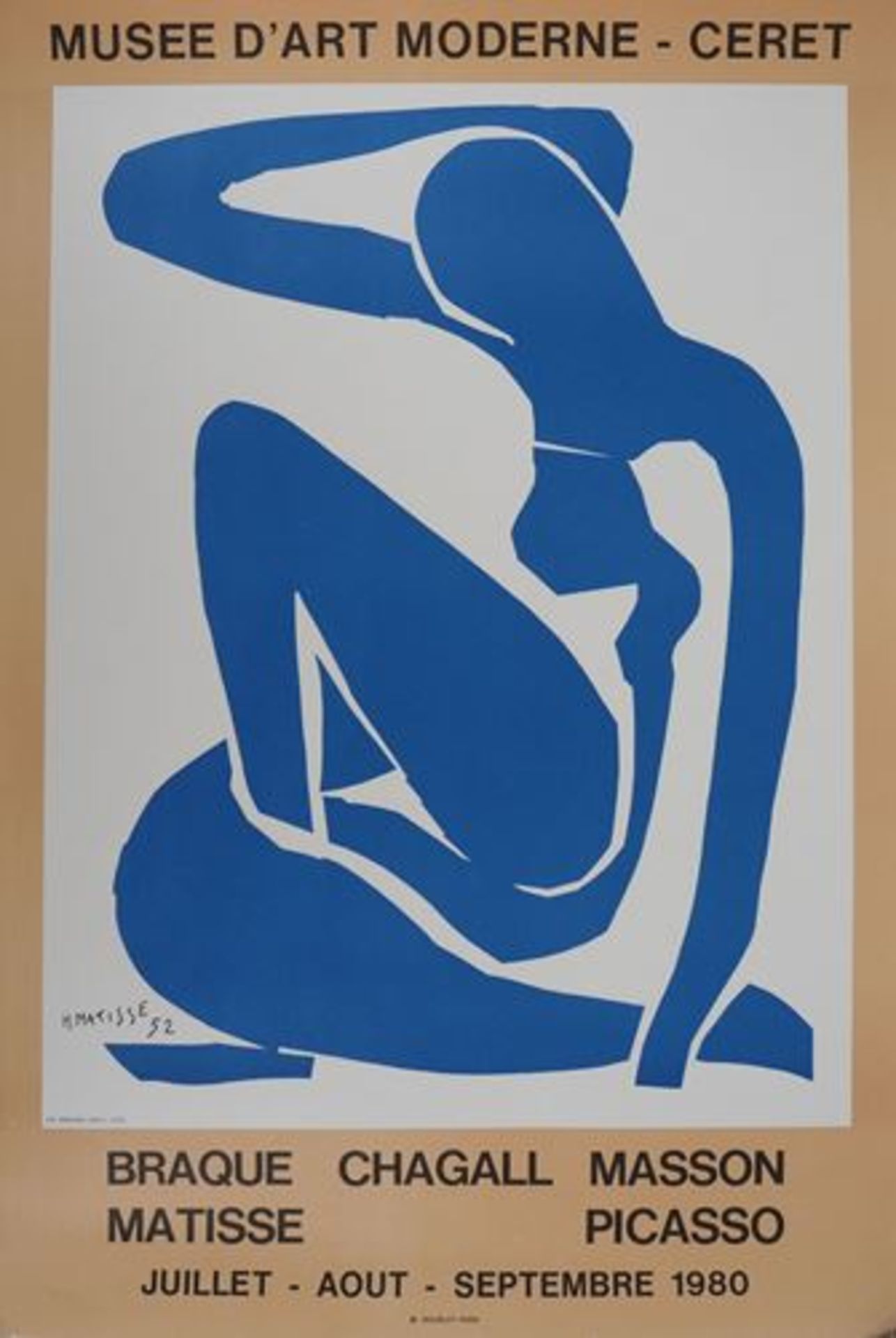 Henri Matisse (after) Blue graceful nude, 1980 Lithograph on poster paper Signed in [...]