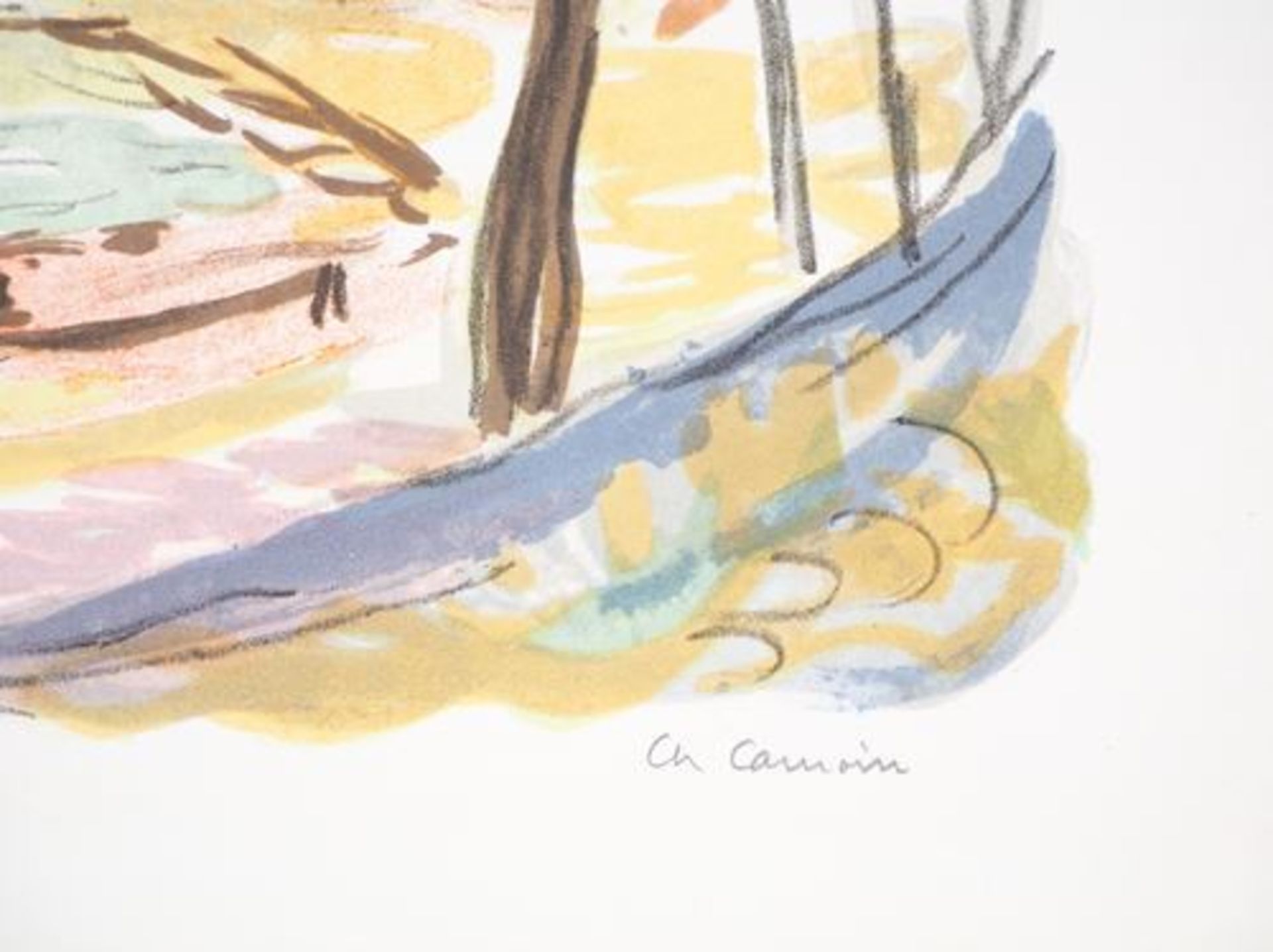 Charles CAMOIN Chemin de halage Lithographie originale sur vélin Signée au [...] - Bild 7 aus 7