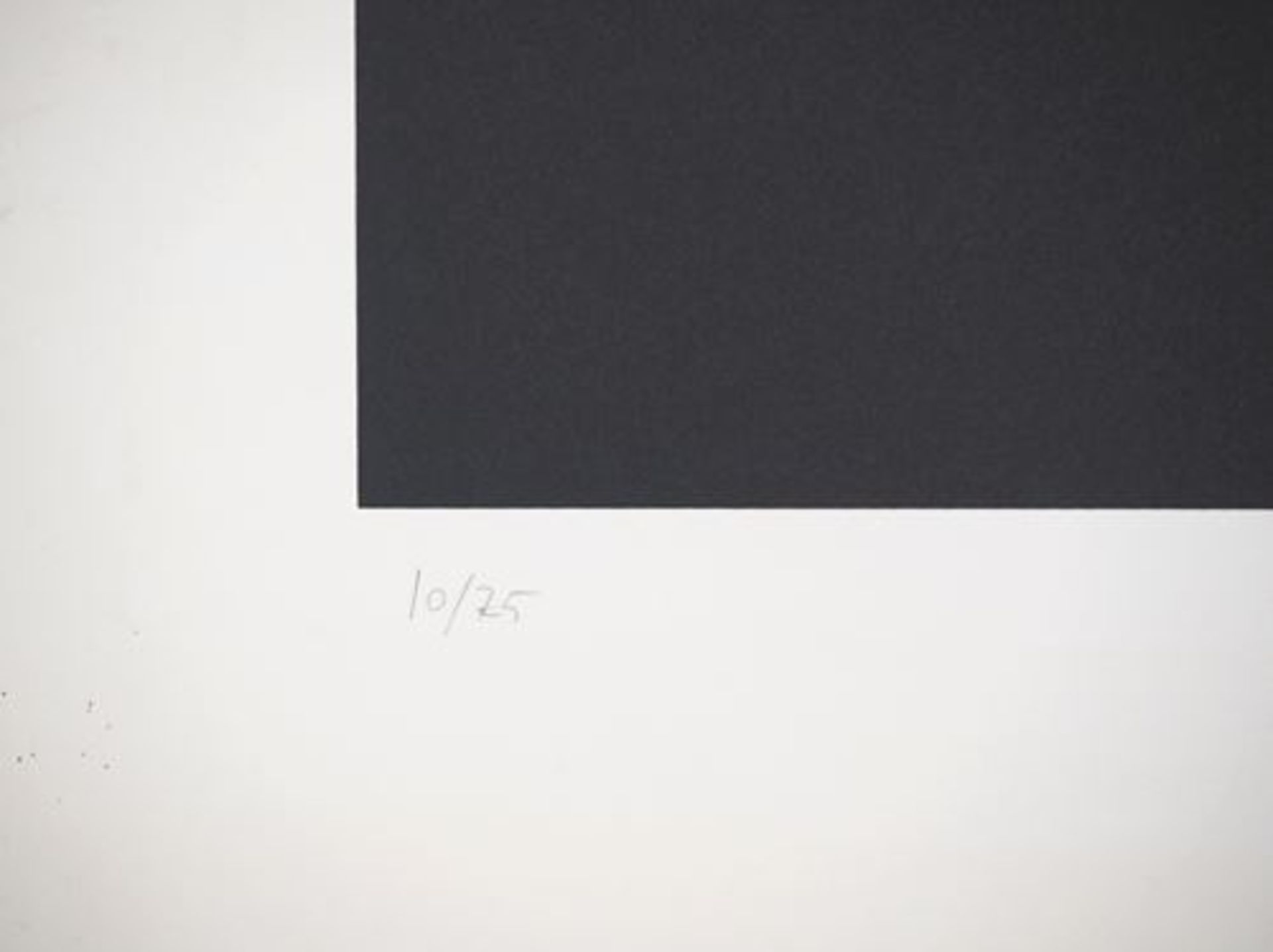 Françoise MOSSER-CARDON Composition noire et rouge Lithographie originale sur [...] - Bild 4 aus 5
