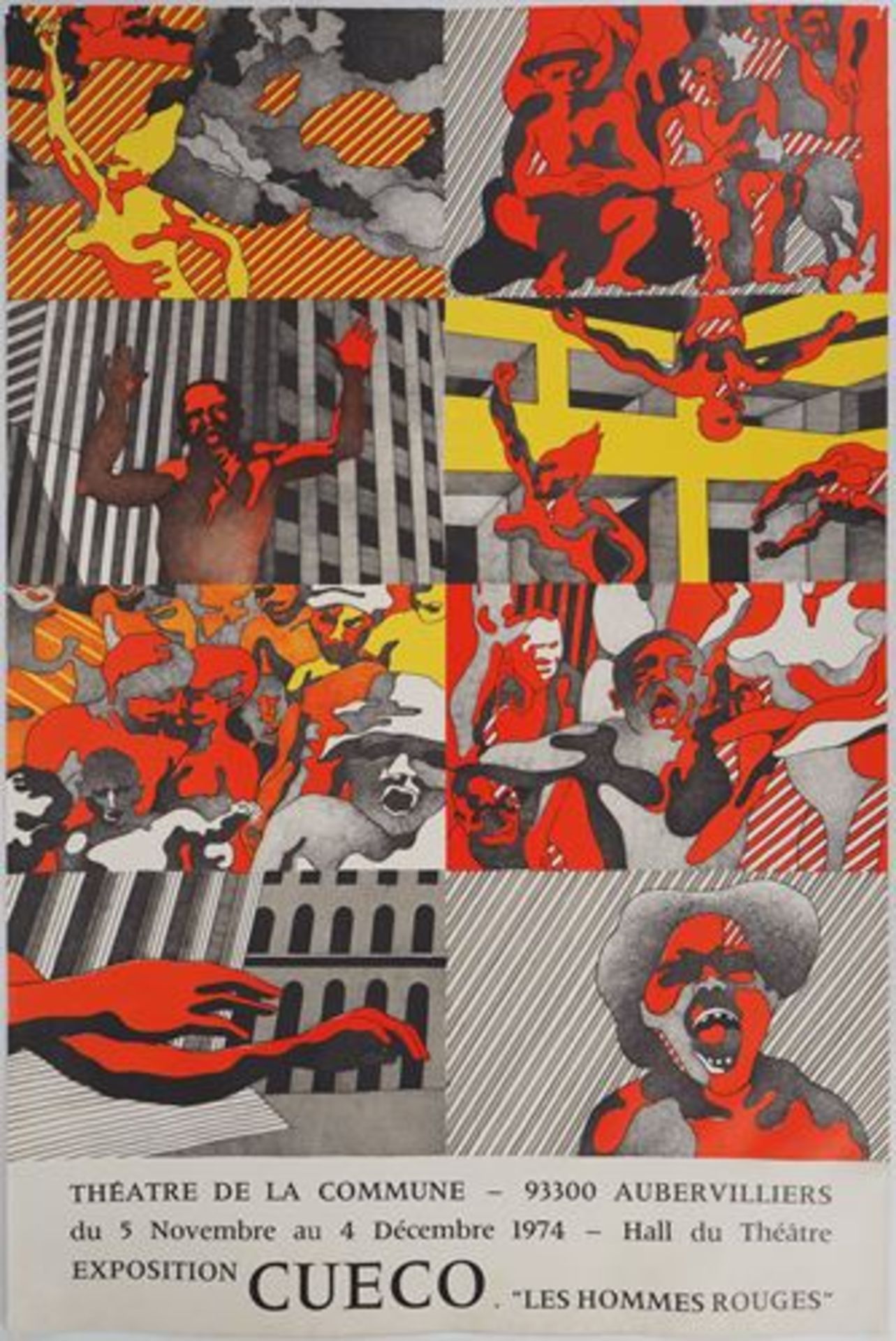 Henri CUECO (1929-2017) The Red Men Lithograph On poster paper 75 x 50 cm Very [...]