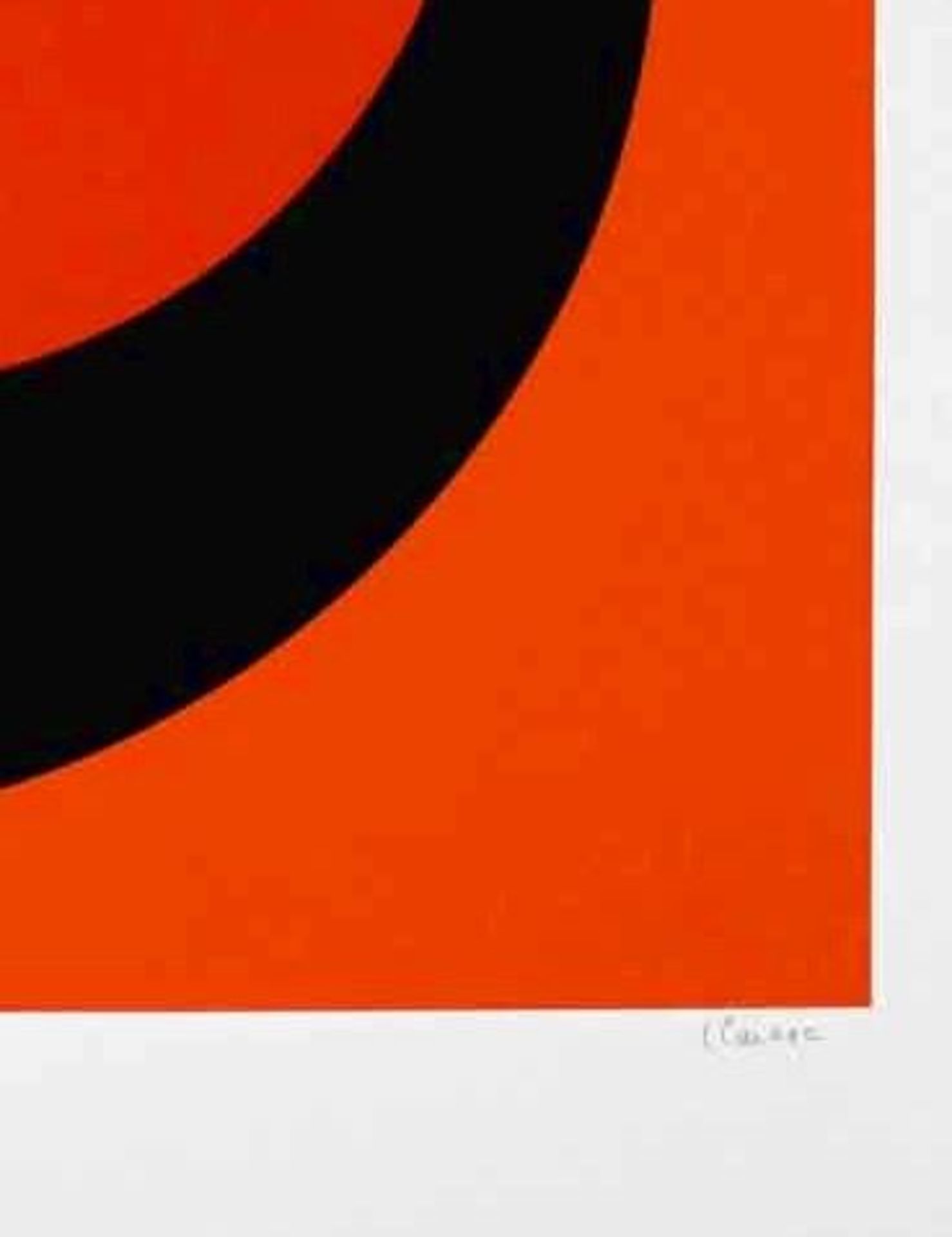 Geneviève Claisse (1935-2018) Orange circle on orange background Silkscreen [...] - Bild 3 aus 3