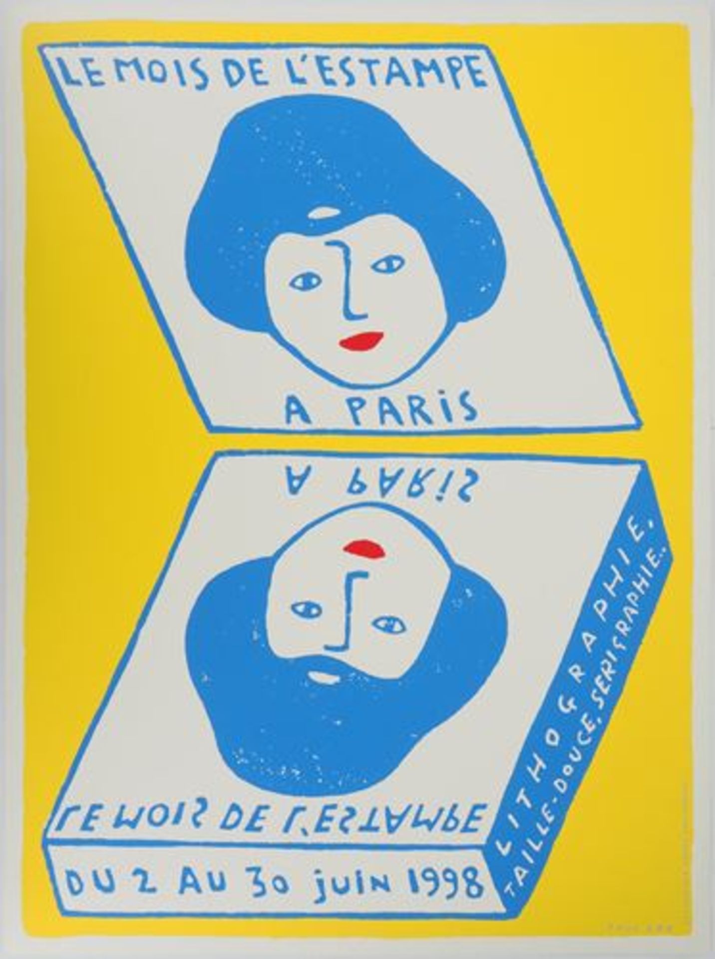 Paul COX Le mois de l'estampe, 1998 Sérigraphie originale Signée dans la [...] - Bild 2 aus 7