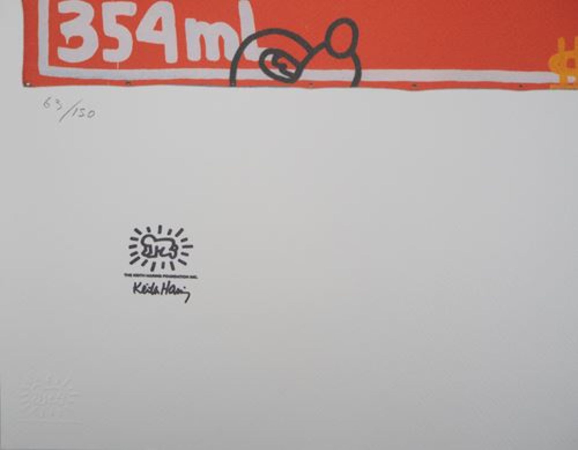 Keith HARING Andy Mouse, coke and dollar Screenprint on vellum Signed in the [...] - Bild 2 aus 6