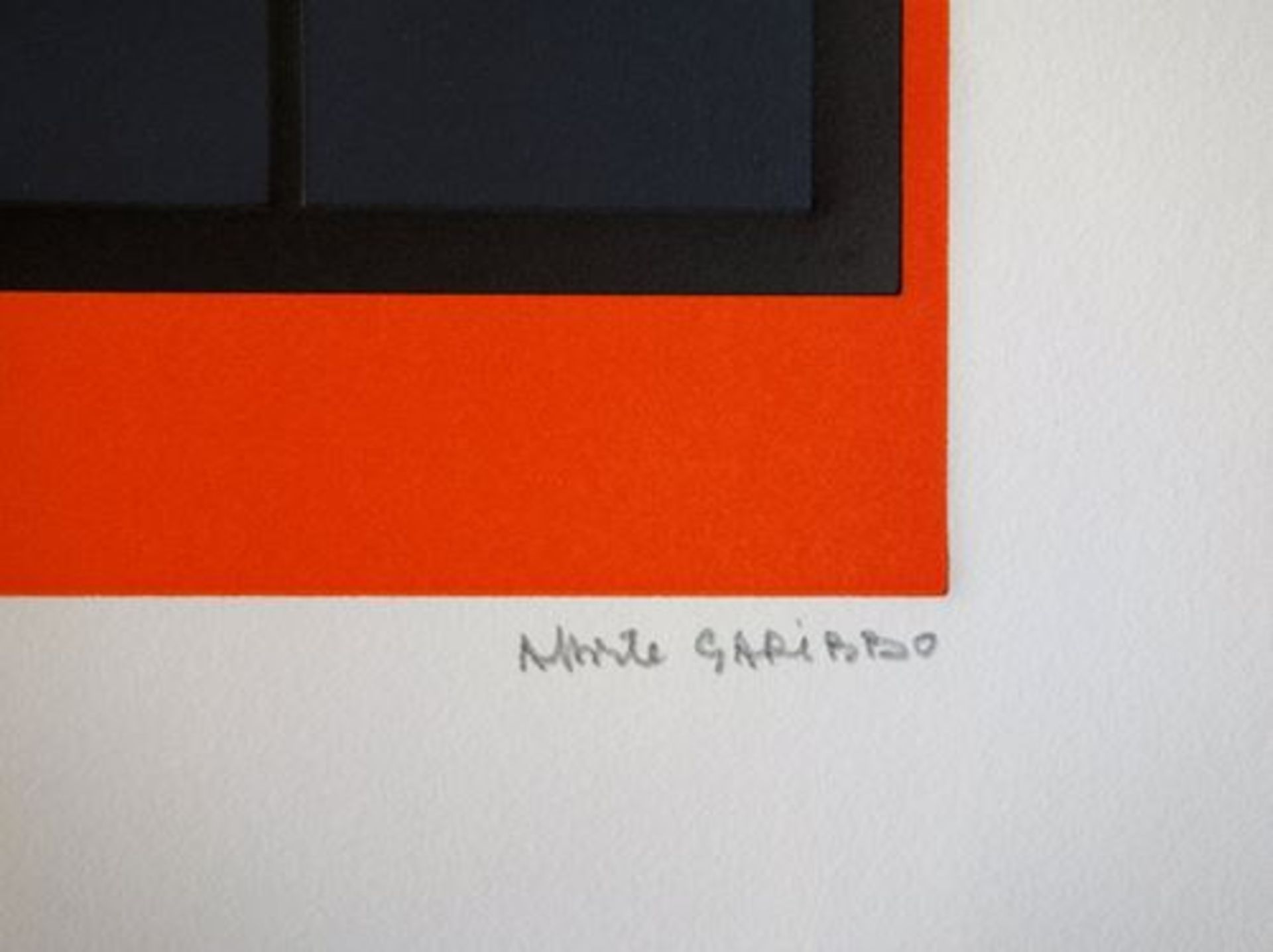 Alberte GARIBBO Black squares on orange Original engraving Signed in pencil Numbered [...] - Bild 5 aus 5