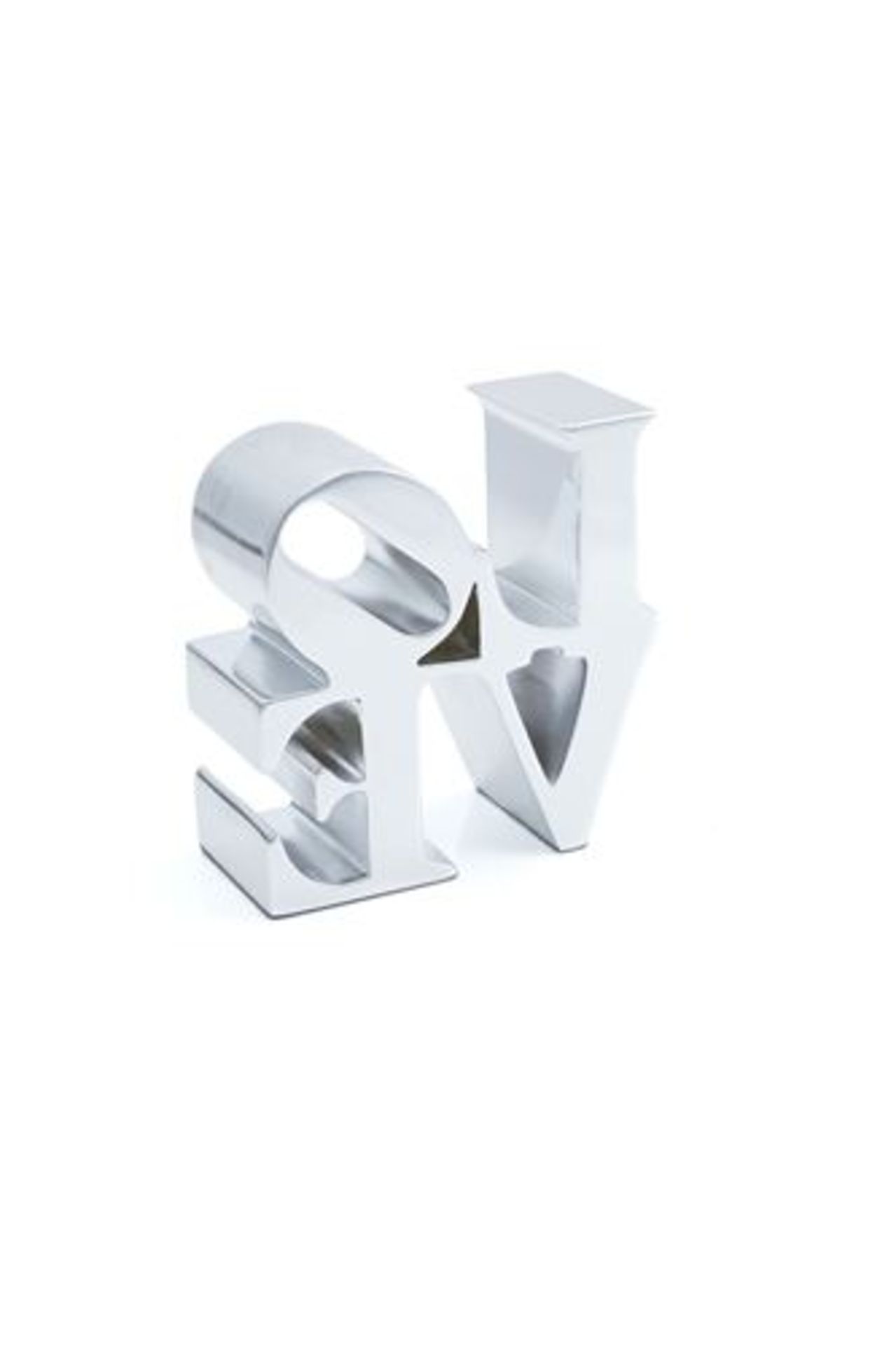 Robert Indiana - Love Silver, Sculpture zinc alloy, 2018 15 x 15 cm/ 6 x 6 in Edition [...] - Bild 4 aus 4