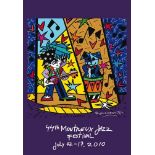 Romero Britto - Montreux Jazz 2010 Silkscreen on paper Plate-signed &amp; not [...]