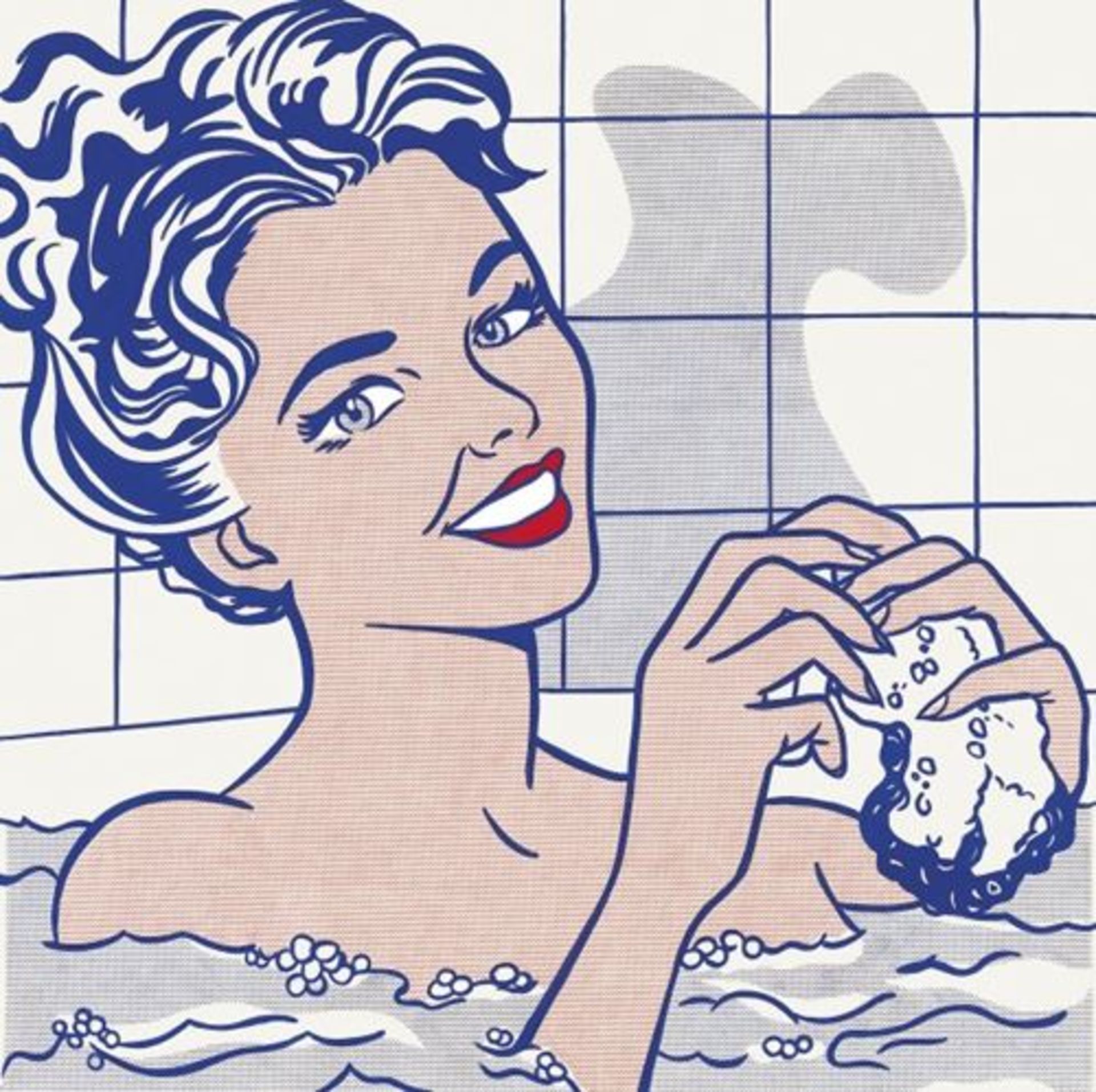 Roy Lichtenstein (after) Woman in bath Silkscreen on thick paper 91 x 91 [...]