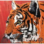 MOSKO Untitled, 2016 Painting on wood representing a tiger 46 x 47 cm - - MOSKO, [...]