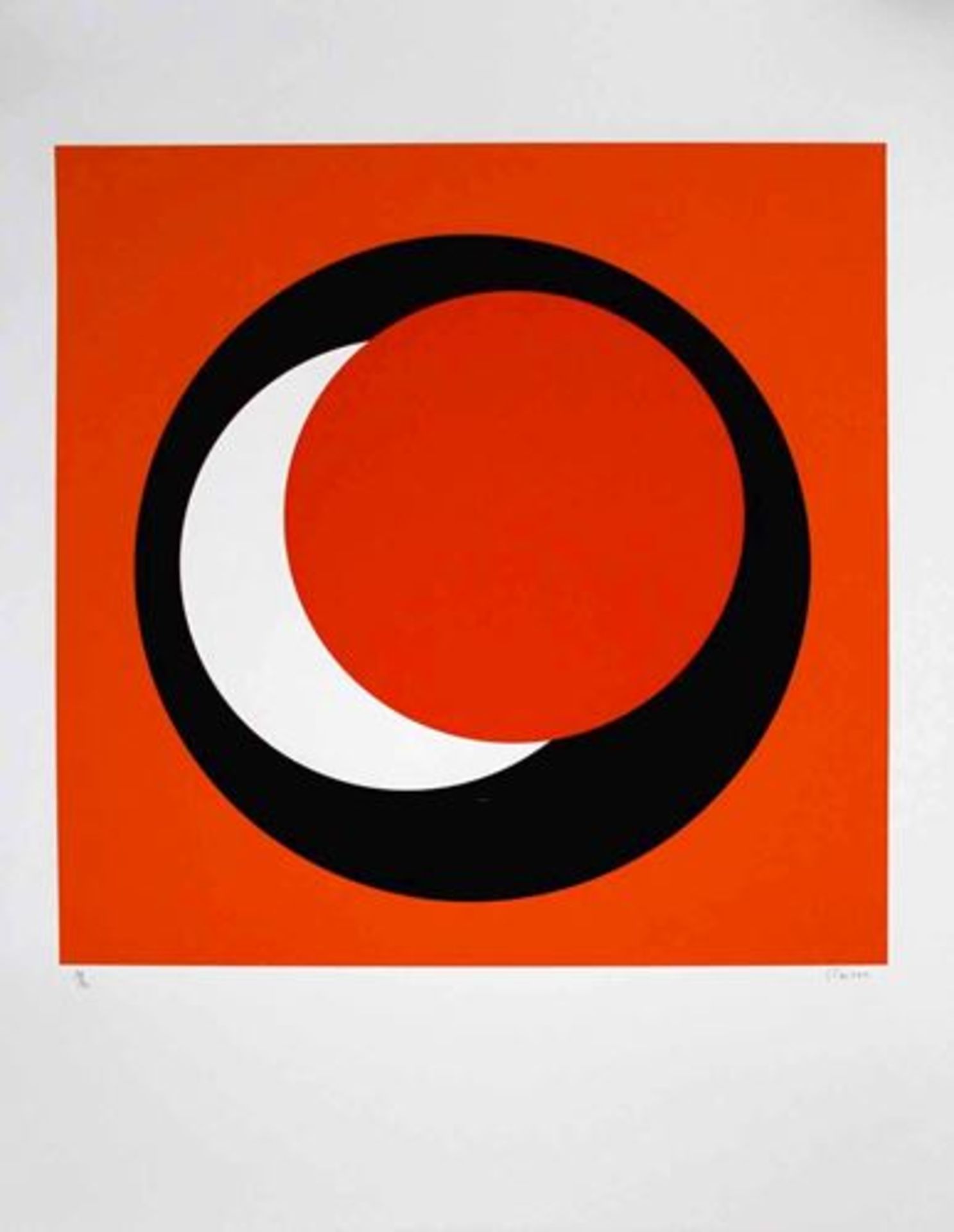 Geneviève Claisse (1935-2018) Orange circle on orange background Silkscreen [...]