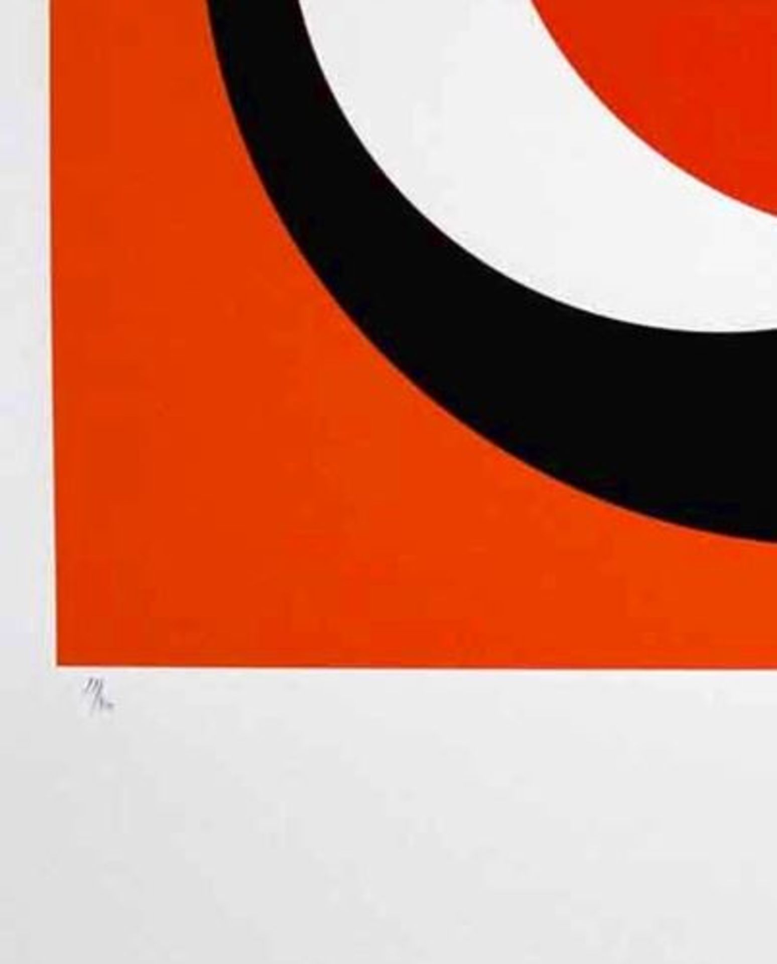Geneviève Claisse (1935-2018) Orange circle on orange background Silkscreen [...] - Bild 2 aus 3