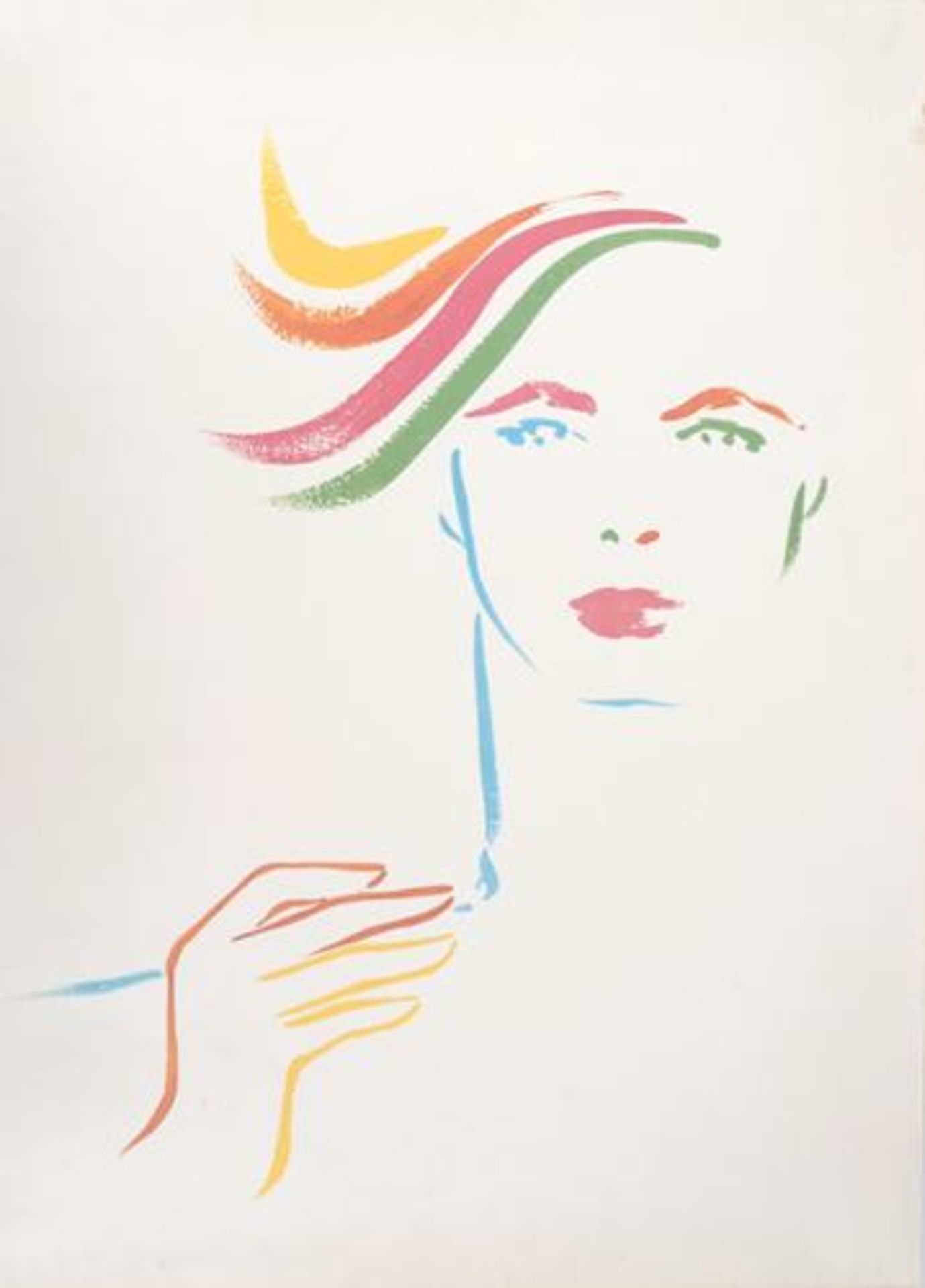 Tom WESSELMANN (after) Female face Lithograph on vellum 72 x 52 cm Excellent [...]