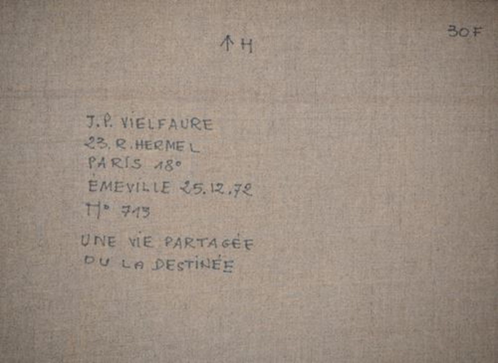 Jean-Pierre VIELFAURE (1930-2015) A shared life or destiny Original Oil on [...] - Bild 2 aus 10
