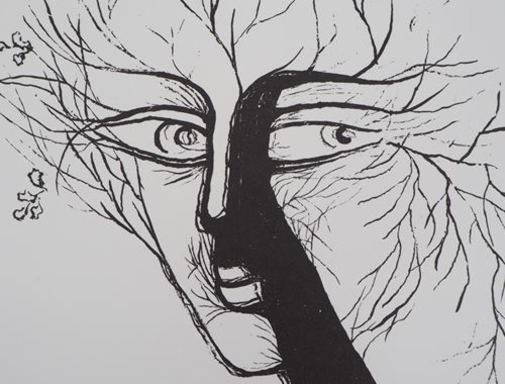 Jean MARAIS Le visage de l'arbre Lithographie Signée du cachet de [...] - Bild 4 aus 8