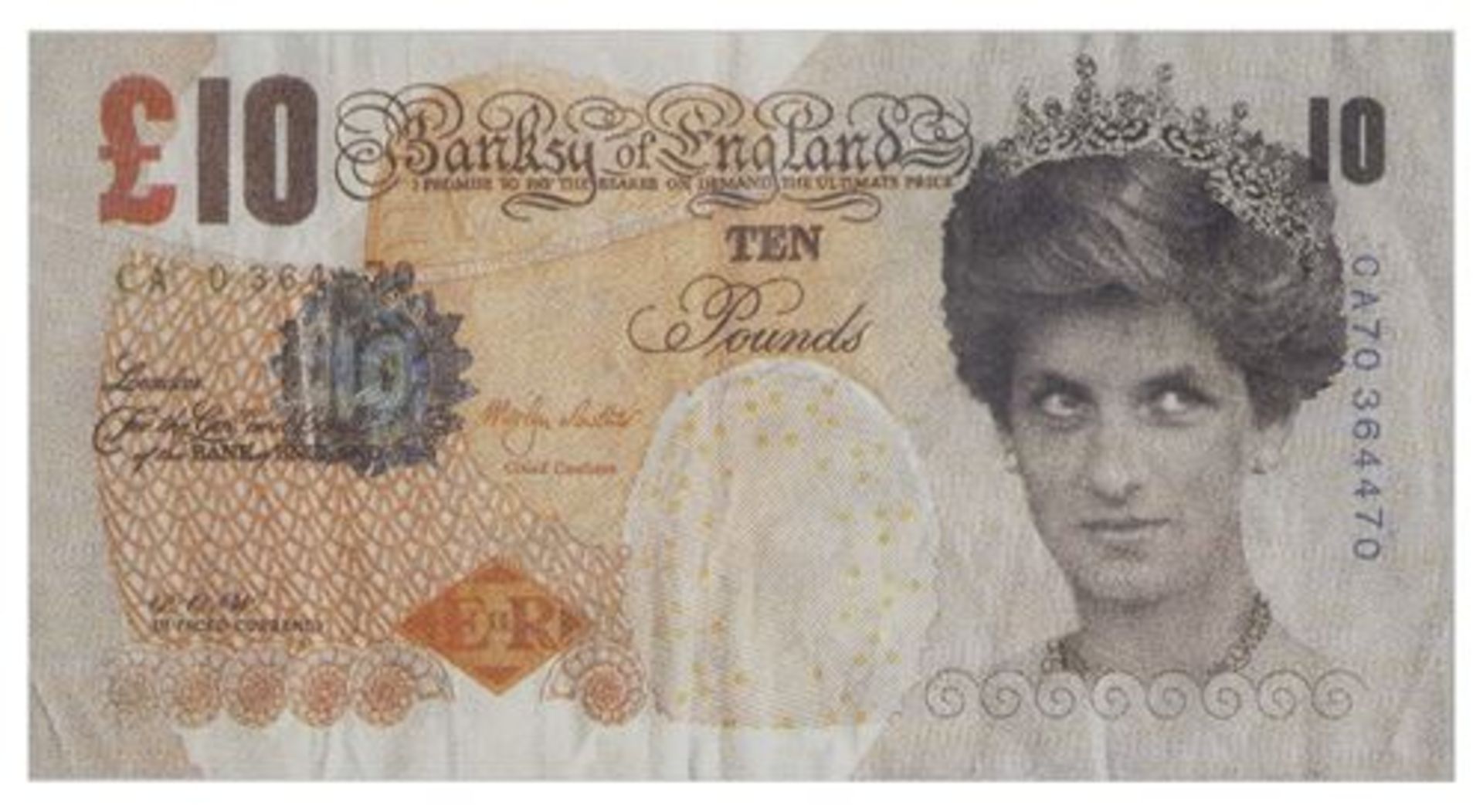Banksy (1974) Difaced tenner, fake note of 10£ These notes [...]