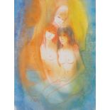 Jean-Baptiste VALADIE The triplets Original pastel drawing, on thick paper Signed [...]