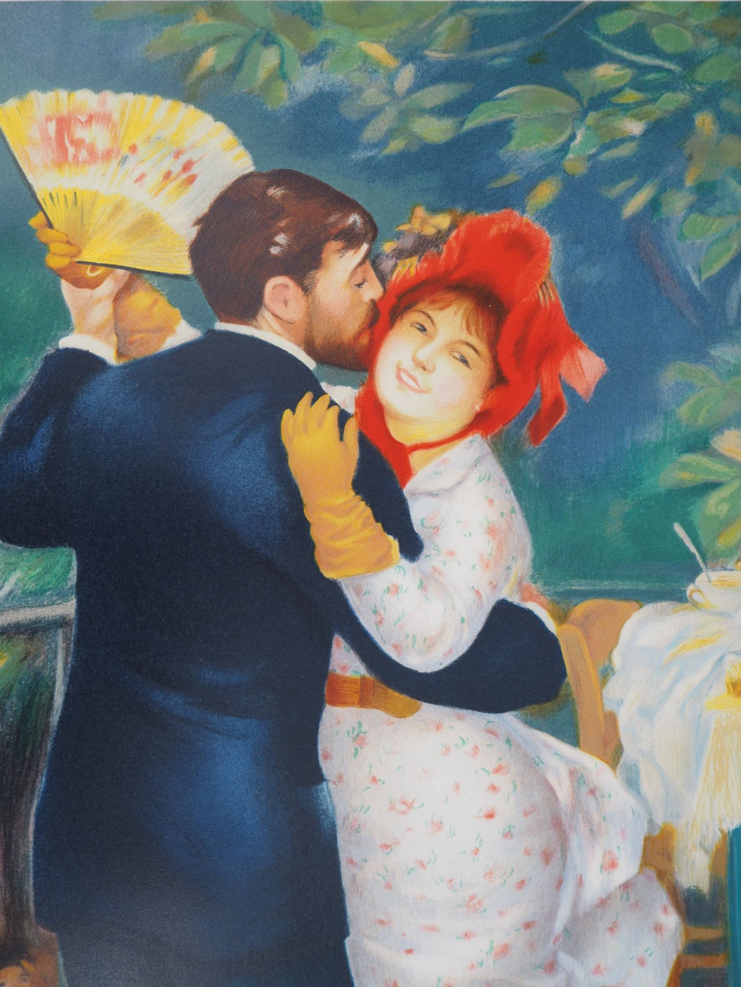 Pierre-Auguste RENOIR (after) The dancing couple at the ball Color lithograph Signed [...] - Bild 6 aus 9