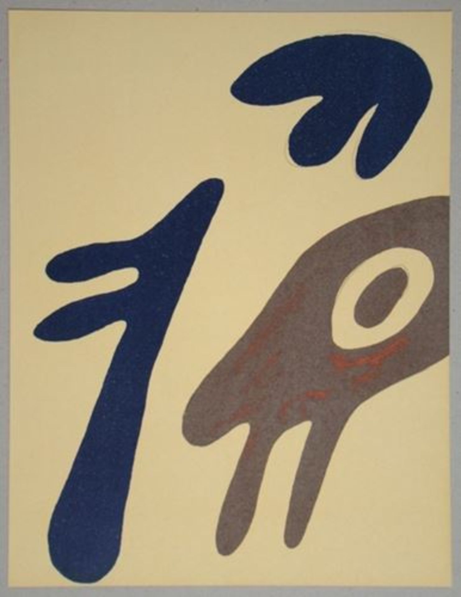 JEAN ARP - Head, torso and navel on table - 1962 Original lithograph in colours on [...]