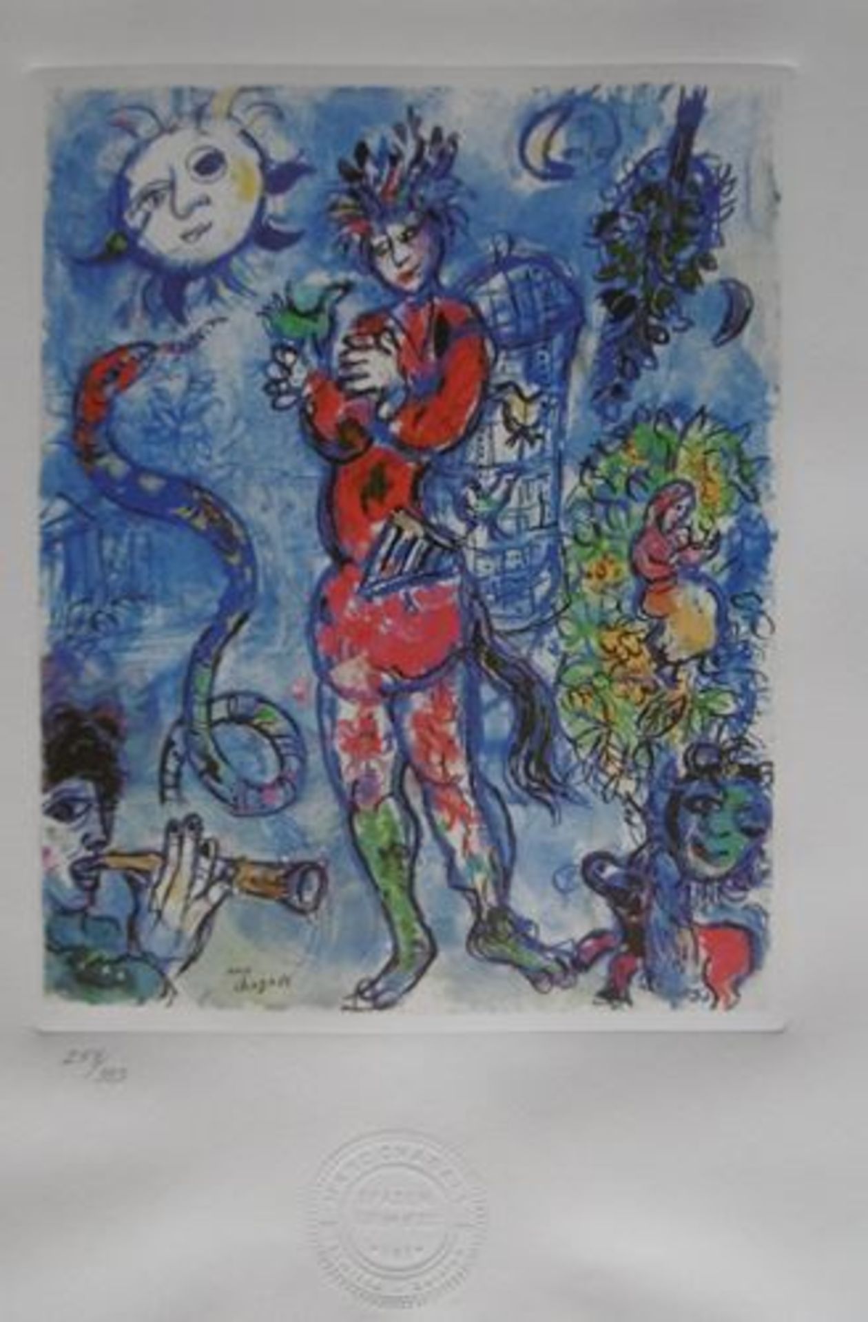 Marc Chagall (1887-1985) (after) - The Flautist, SPADEM prestige edition to [...]