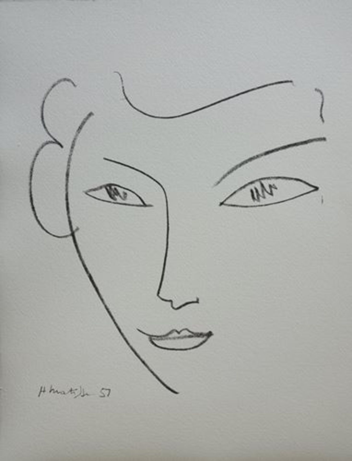 Henri MATISSE (after) Smiling face Lithograph after a drawing by the artist; [...]