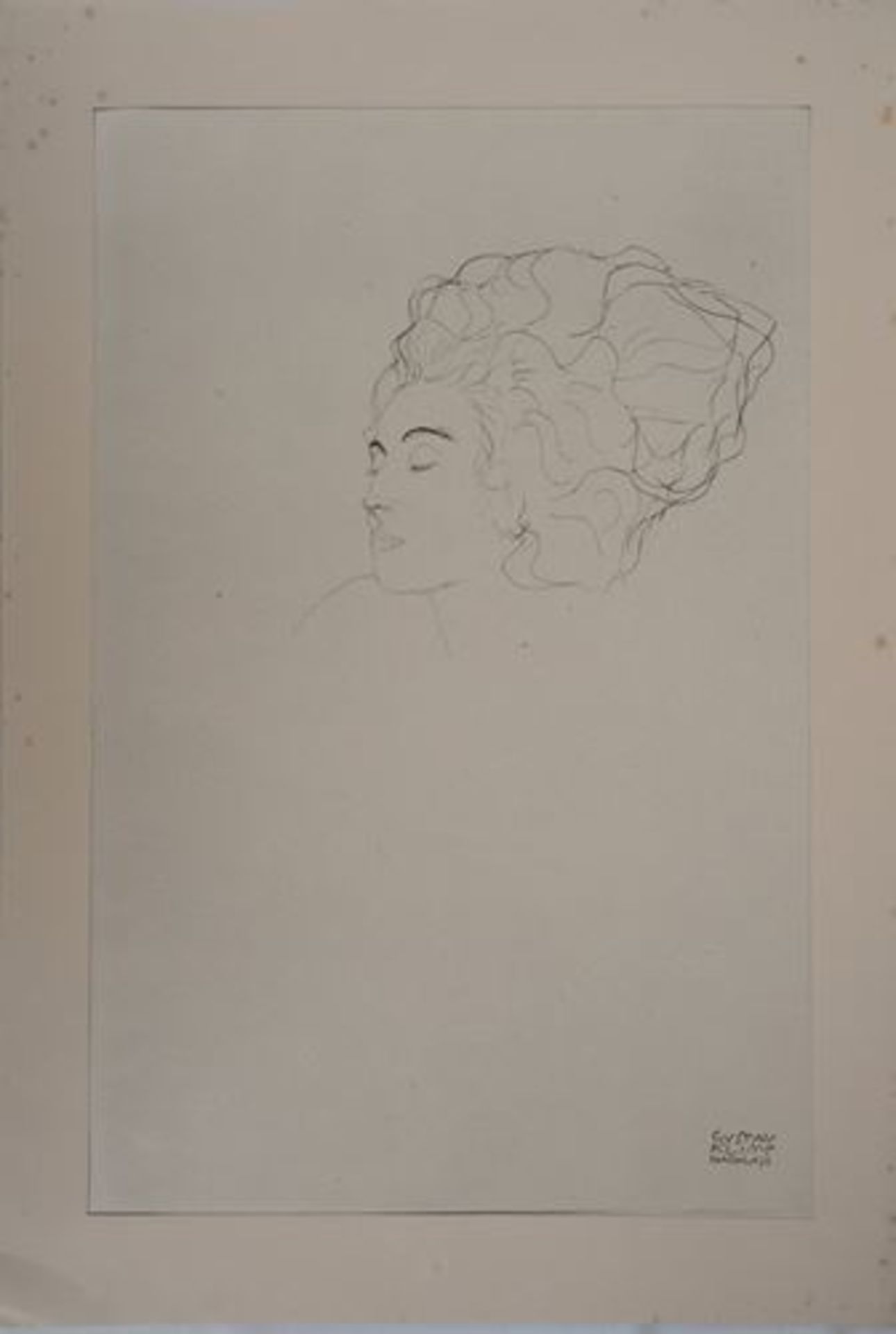 Gustav Klimt (after) Dreaming Woman, 1929 Lithograph (collotype technique) Signed in [...] - Bild 4 aus 5