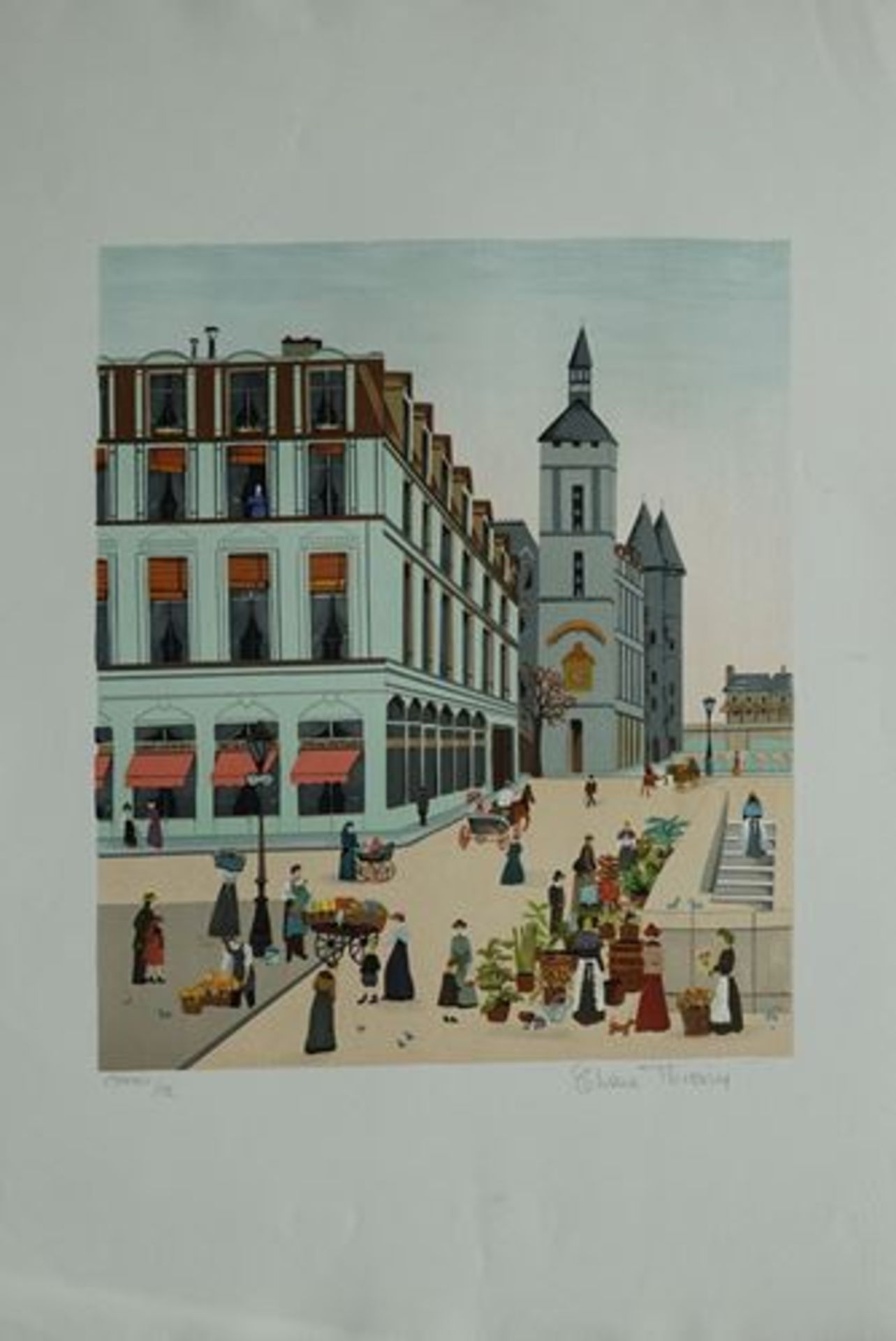 Eliane THIERRY Flower Quays Original lithograph Signed in pencil by the [...] - Bild 9 aus 9