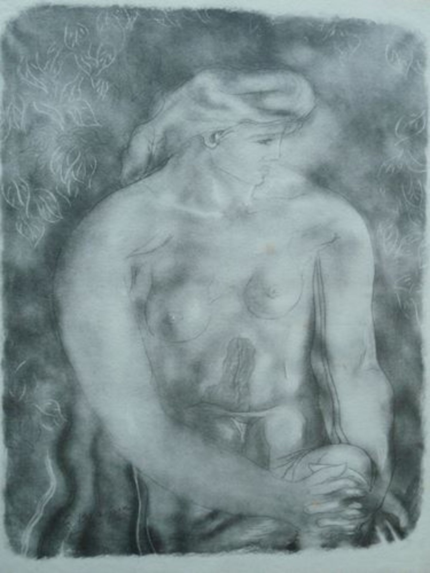 Georges BRAQUE Nude with leaves Lithograph on Richard de Bas Vellum signed [...] - Bild 2 aus 4