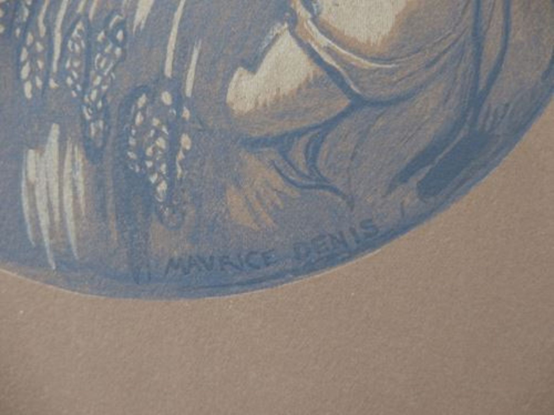 Maurice DENIS The peace and Ceres Woodcut on Vellum Arches paper Signed in the [...] - Bild 4 aus 4