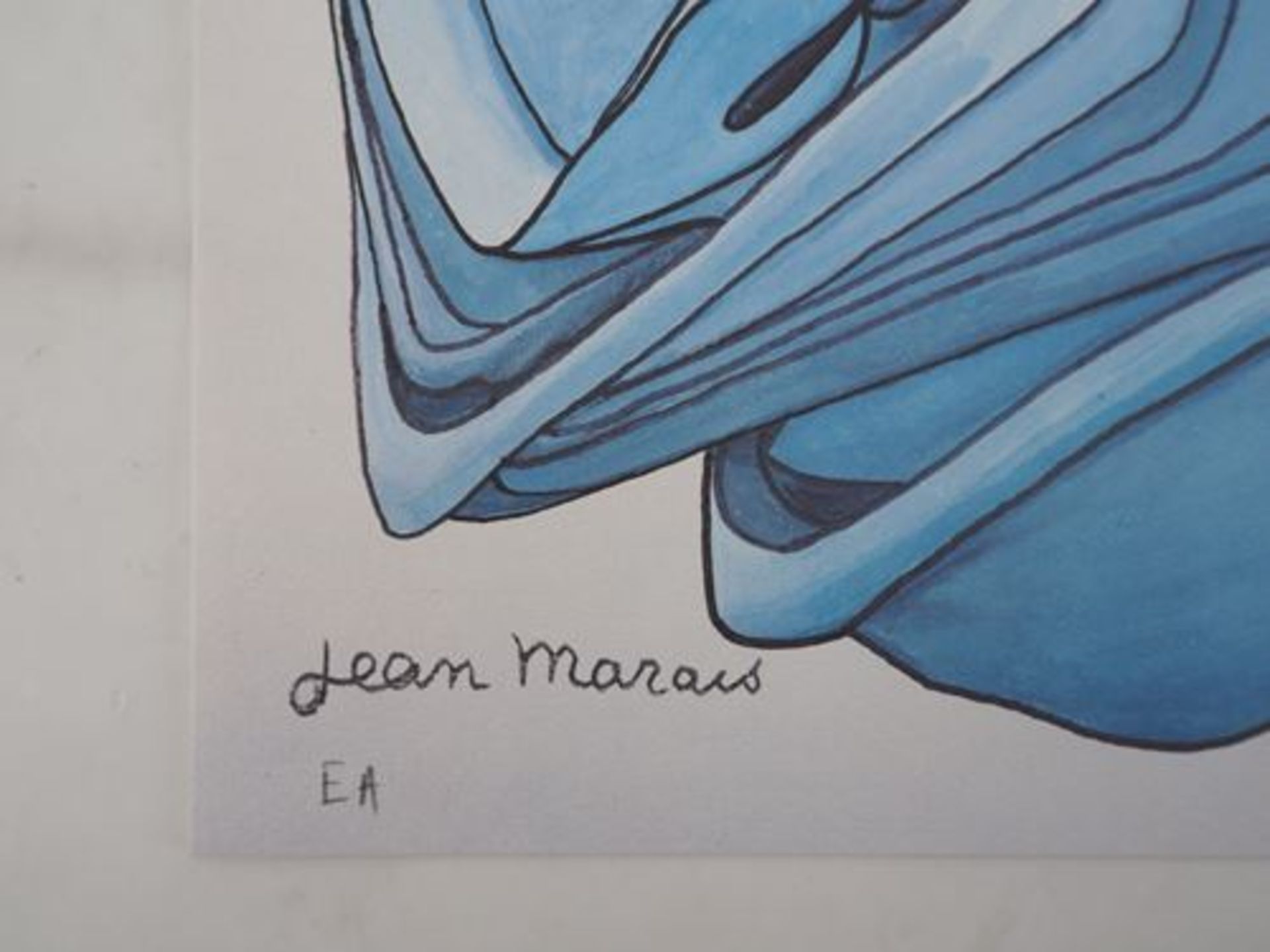 Jean MARAIS (1913 - 1998) The child with blue drapery Offset lithograph (printed [...] - Bild 5 aus 7