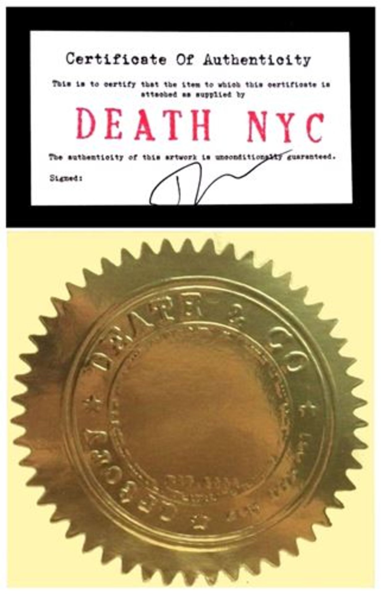 Death NYC Double Orange, 2015 Original screenprint signed and [...] - Bild 4 aus 4