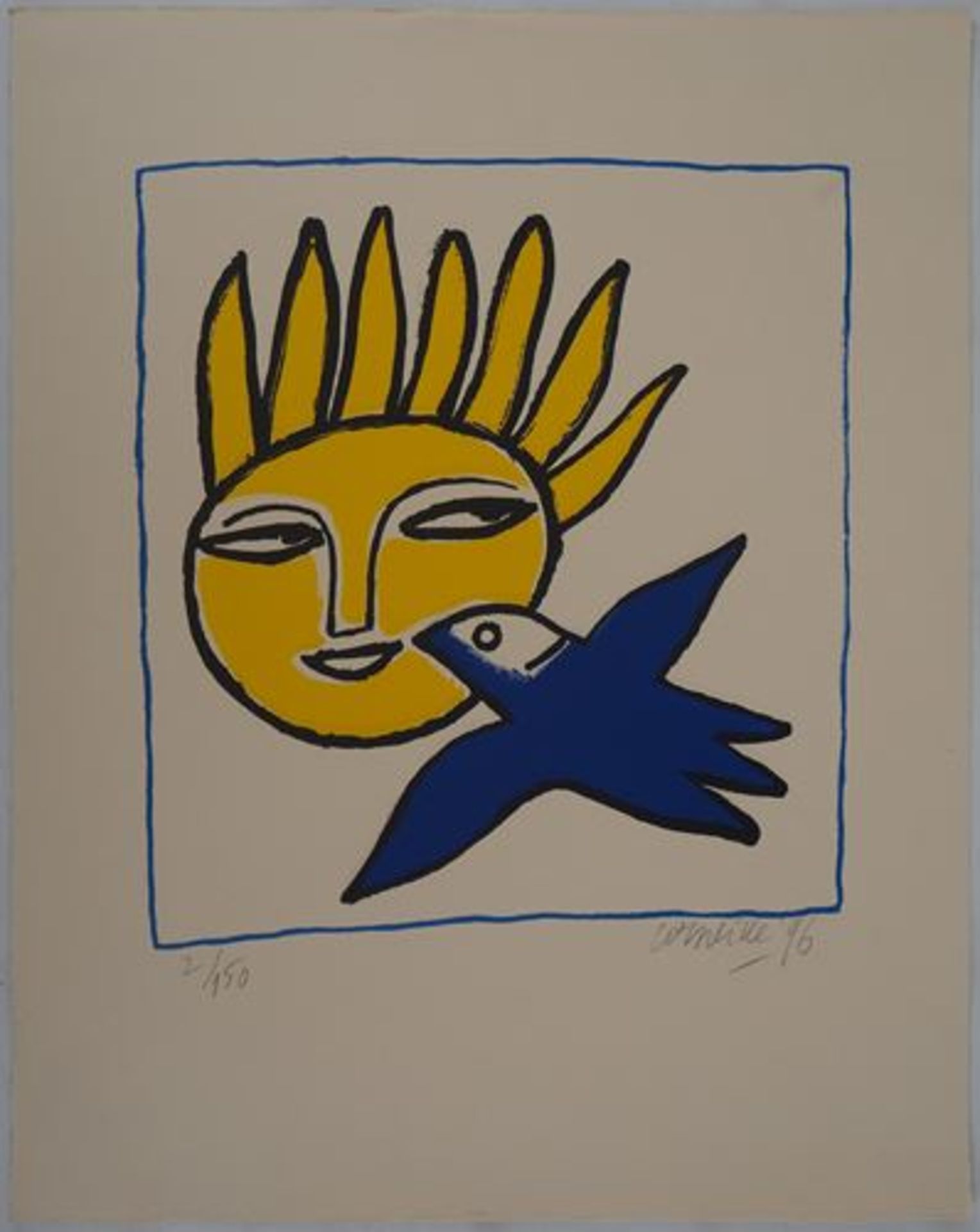 Guillaume CORNEILLE The sun and bird, 1996 Original lithograph on Arches [...] - Bild 2 aus 6