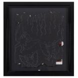 Keith HARING (1958-1990) Untitled, circa 1980/1985 White chalk drawing on black paper [...]