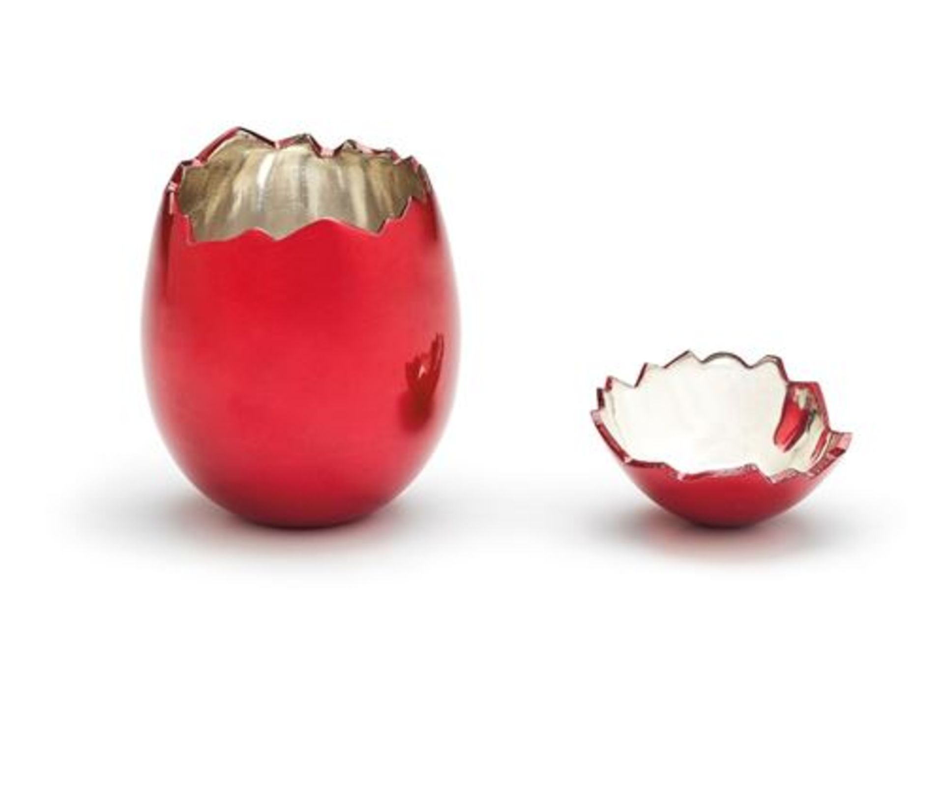 Jeff KOONS (1955) Cracked EGG, 2008 Multiple in red chromed aluminium. Numbered out [...]