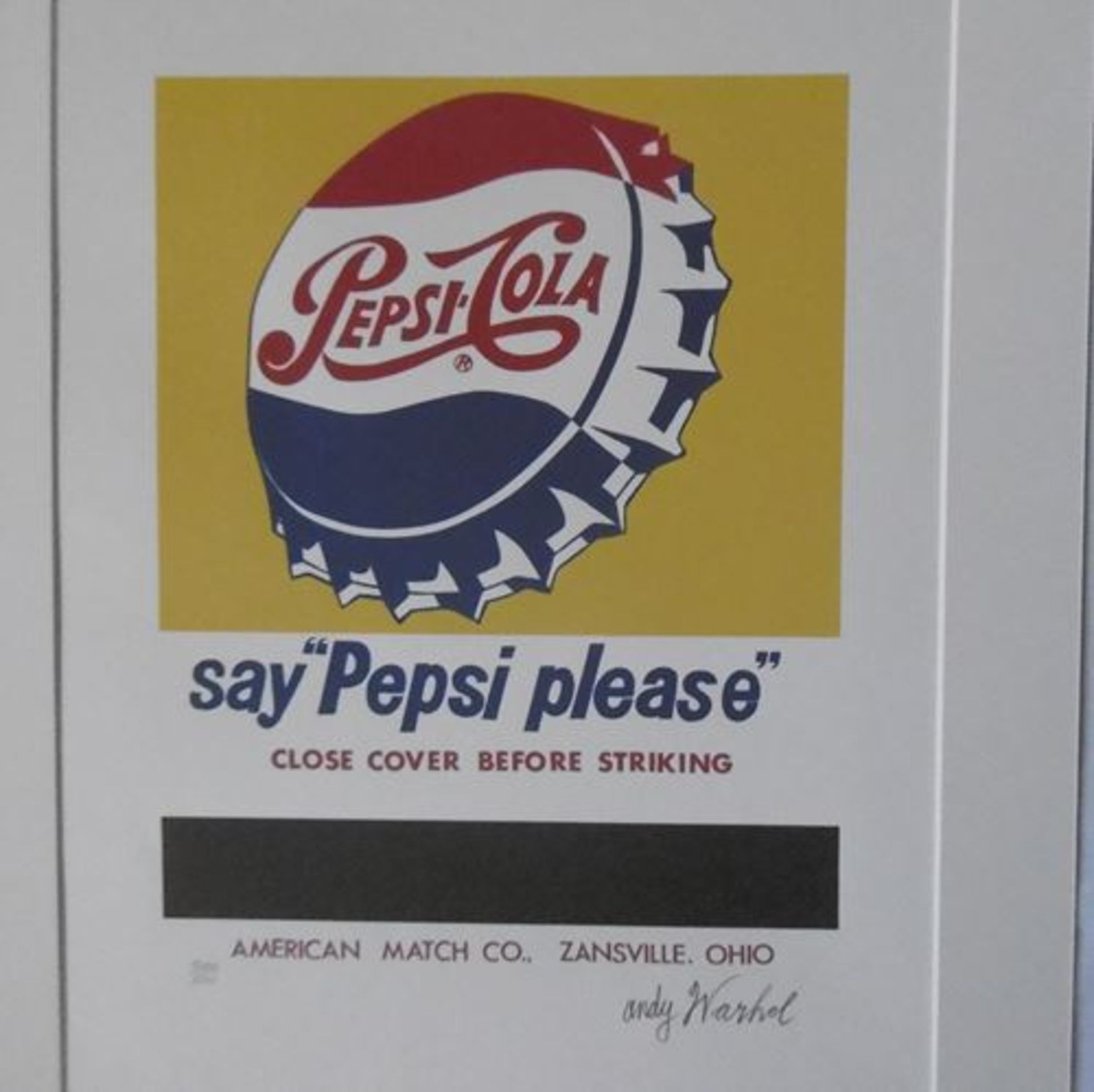 Andy WARHOL (after) - PESPI COLA, lithograph Lithograph Signed in the plate and [...] - Bild 2 aus 6