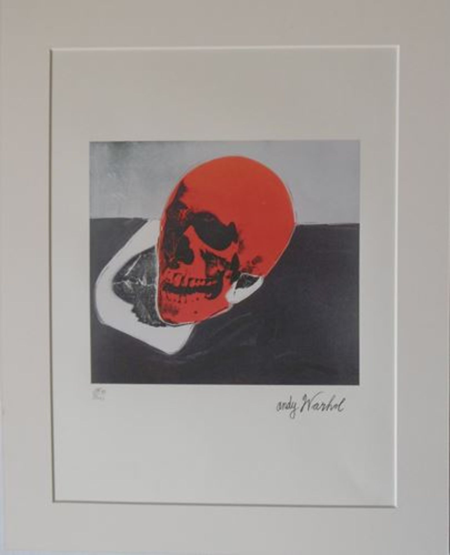 Andy WARHOL (after) Red Skull Lithograph Signed in the plate Numbered by [...]