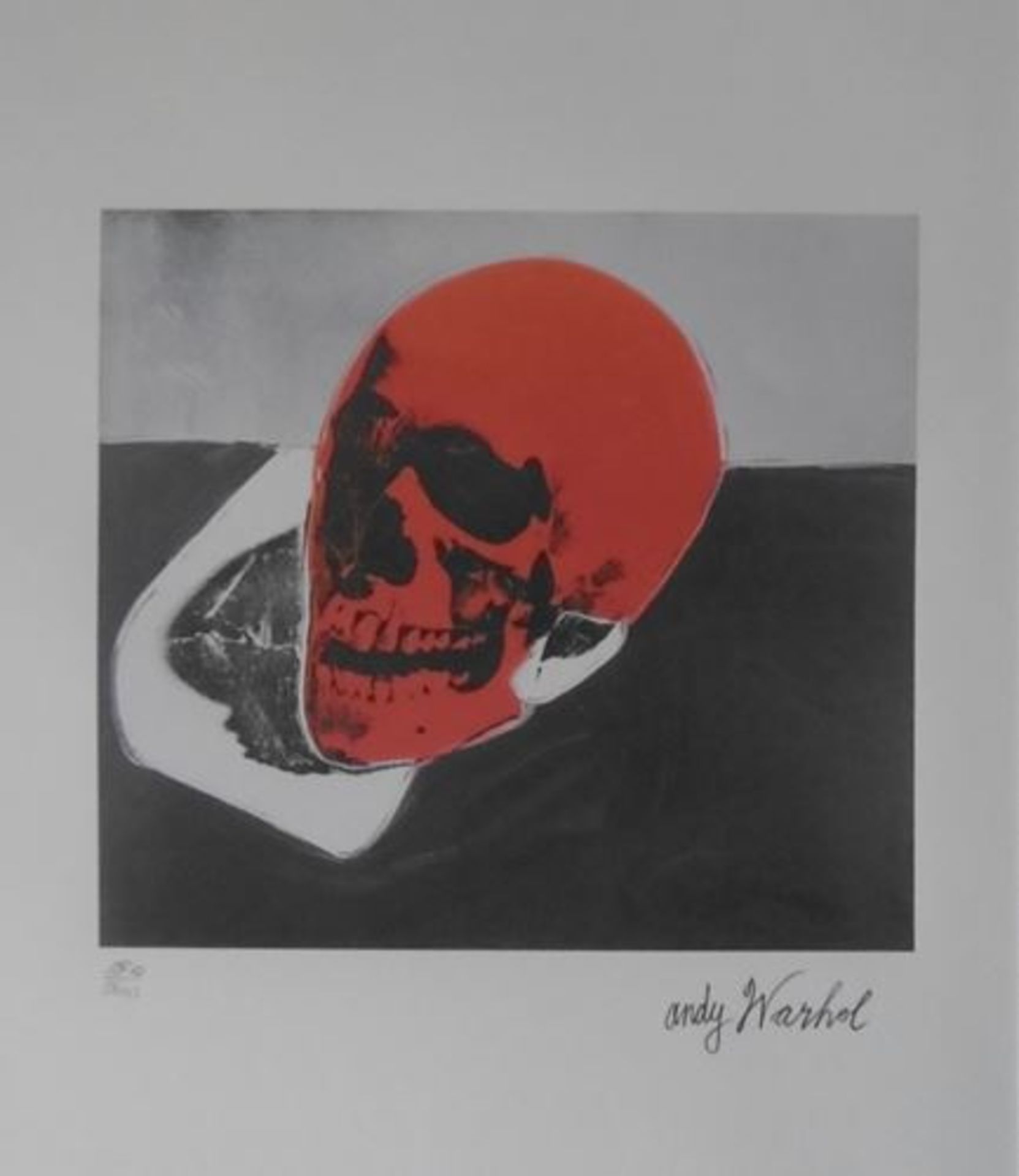 Andy WARHOL (after) Red Skull Lithograph Signed in the plate Numbered by [...] - Bild 2 aus 3