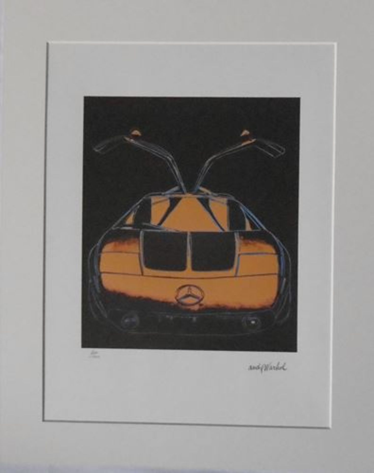 Andy WARHOL (after) "Mercedes C111 Purple and Orange" Lithograph signed in the plate [...]