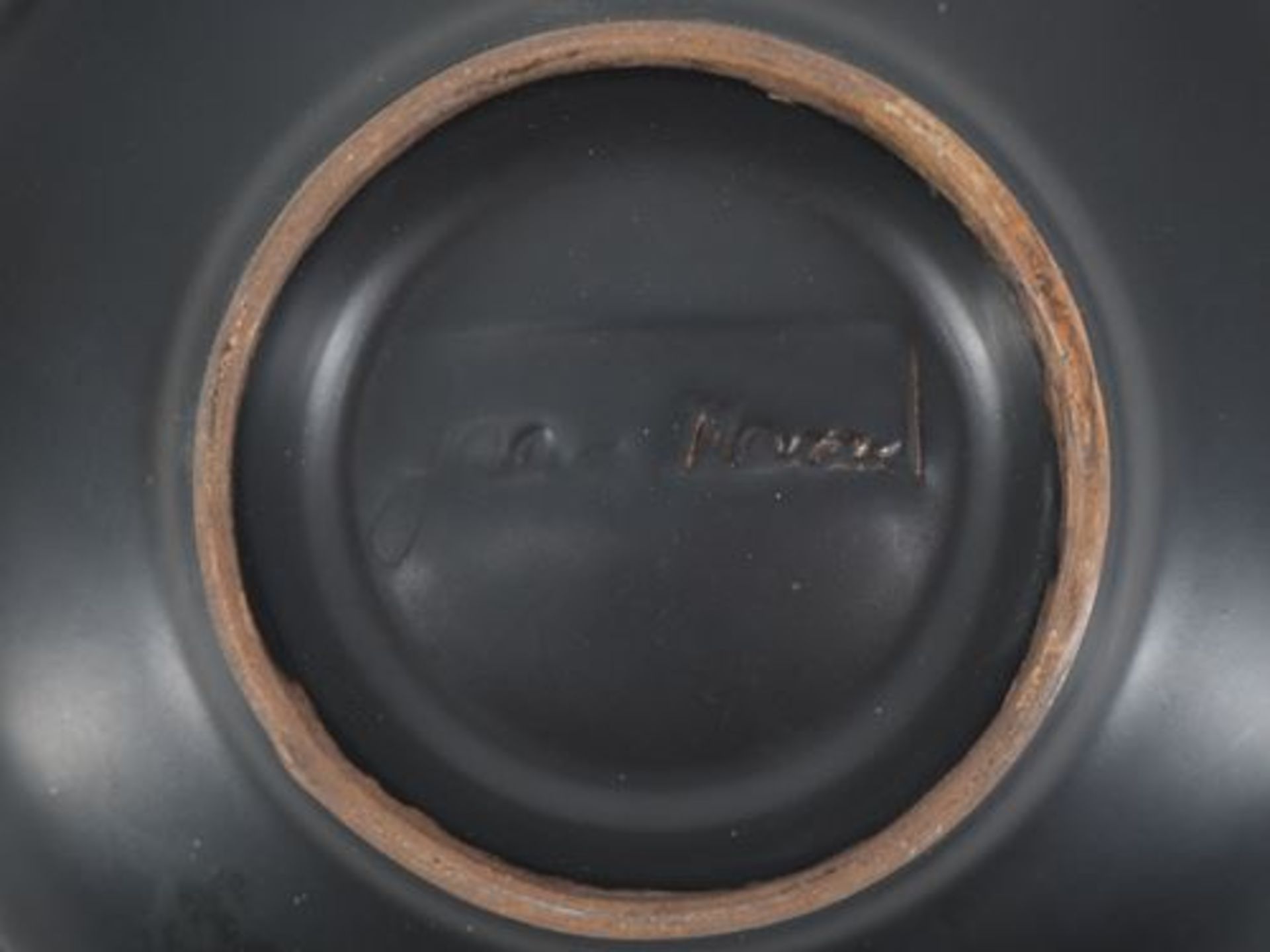 Jean MARAIS Bowl with a profile Original red clay ceramic adorned with enamel and [...] - Bild 4 aus 5