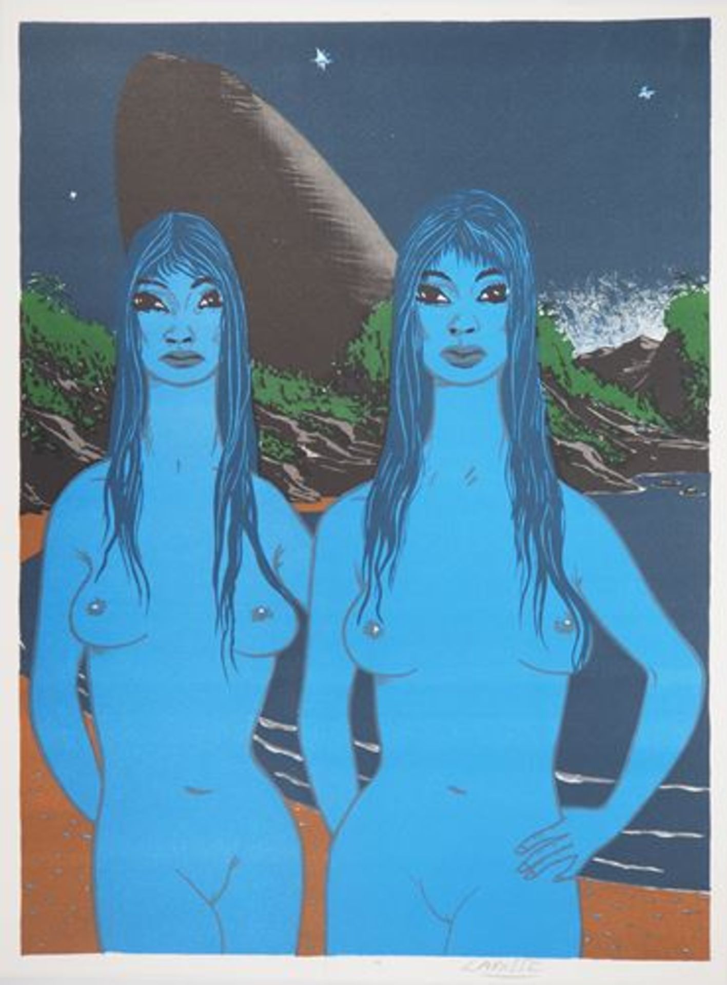 Félix LABISSE The Twins, 1966 Original lithograph Signed in pencil On Rives Vellum [...]